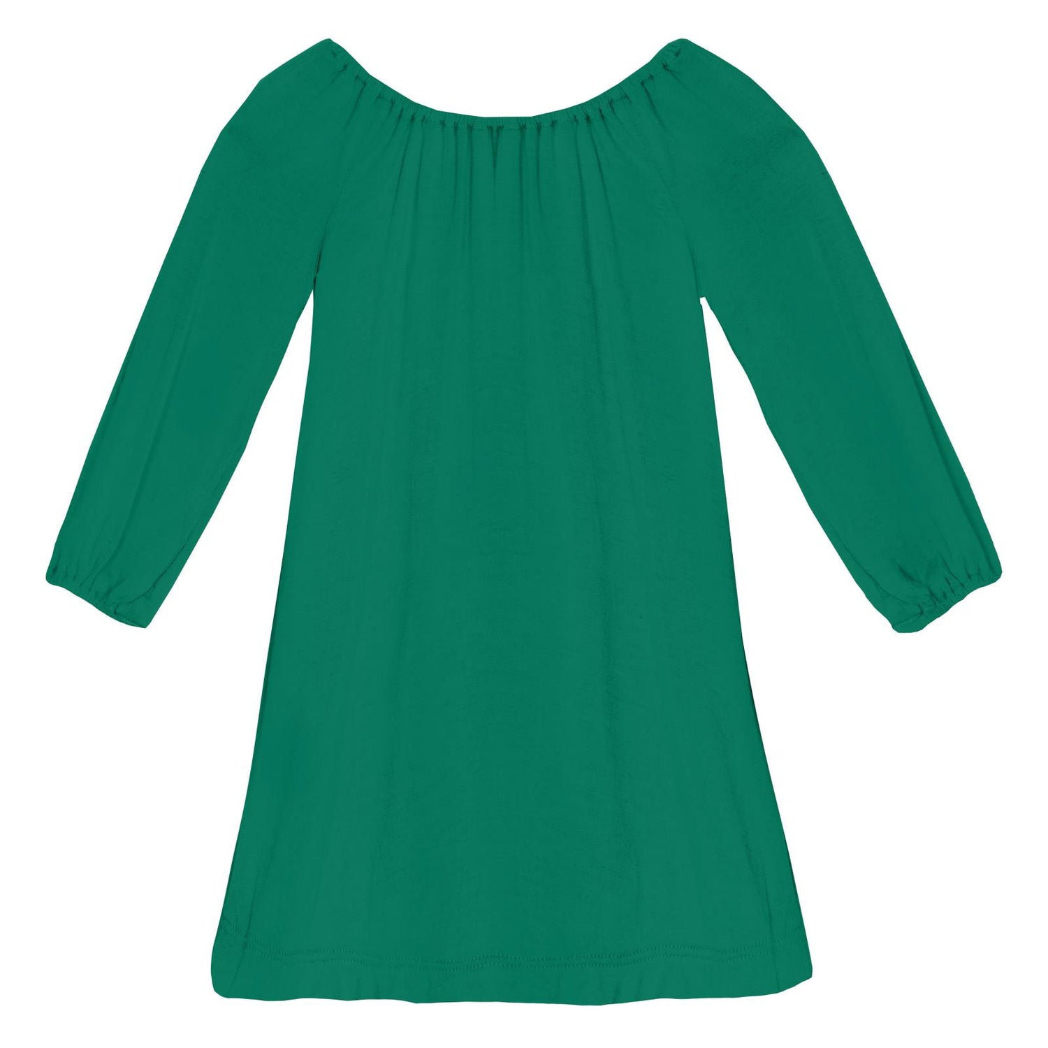 Long Sleeve Peasant Dress in Leaf (290926)