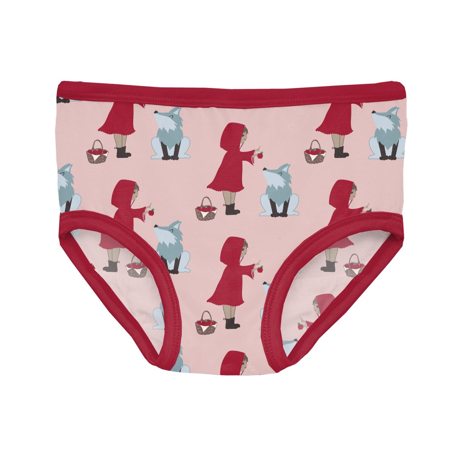 Print Girl's Underwear Set of 3 in Baby Rose Little Red Let's Be Friends, Midnight & Illusion Blue Three Little Pigs (290794)