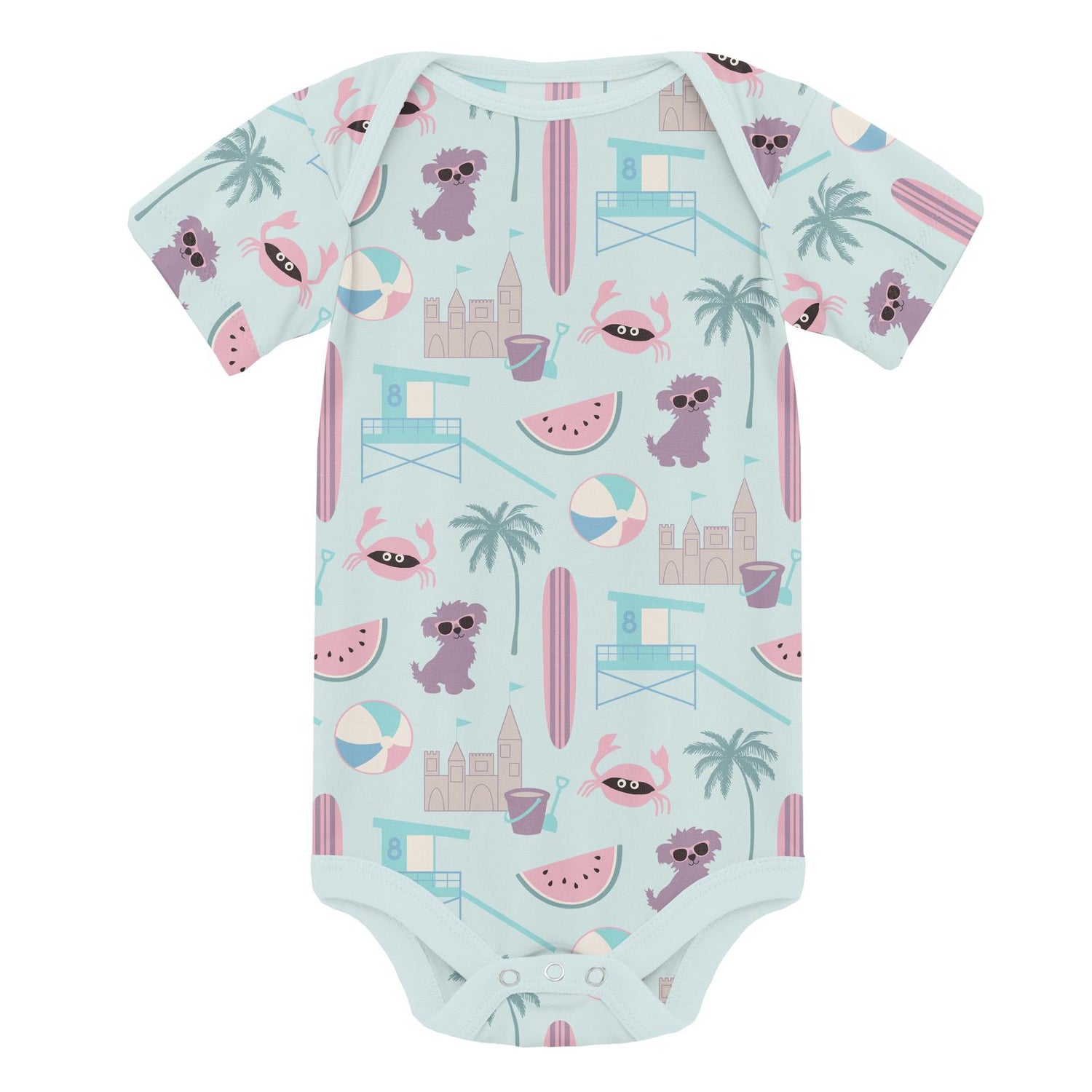 Print Short Sleeve One Piece in Fresh Air Beach Day (327344)