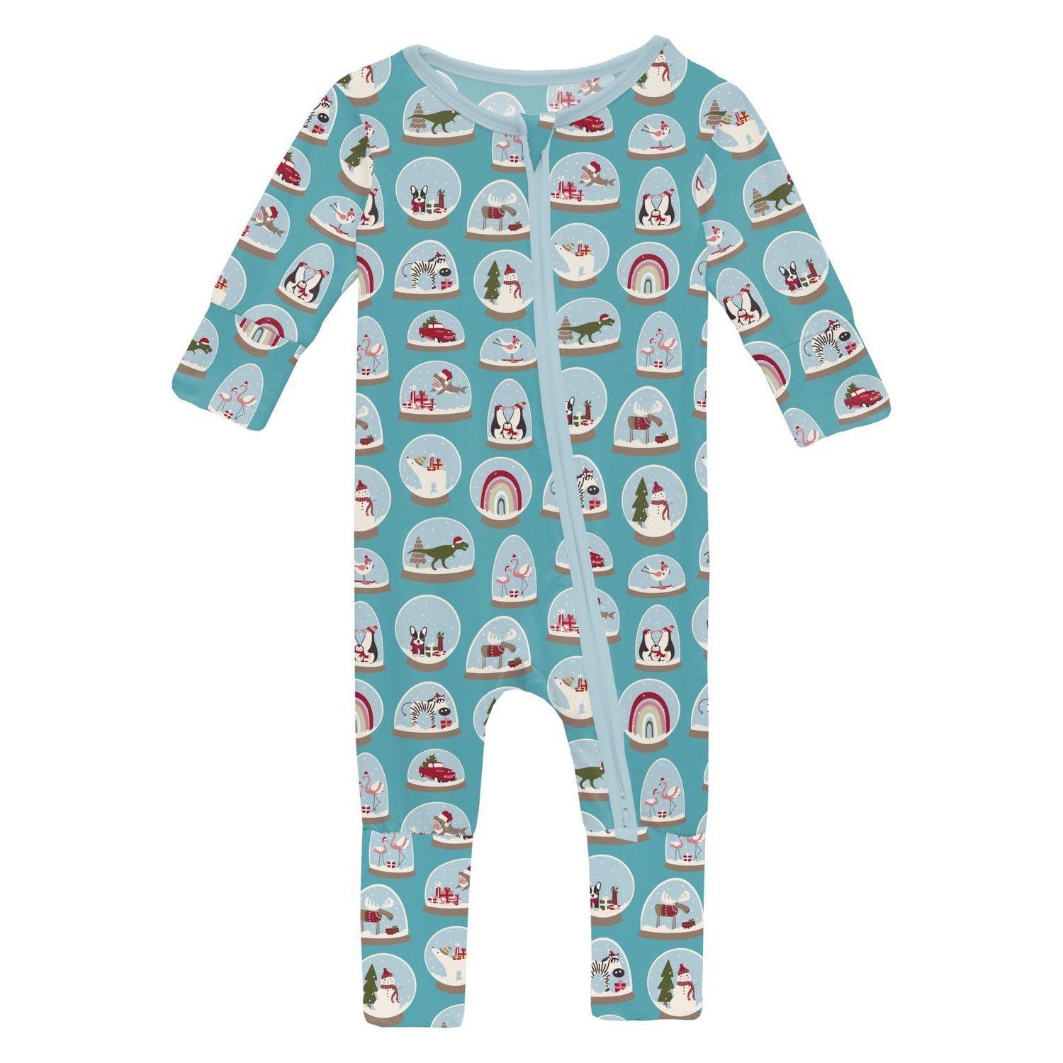 Print Convertible Coverall in Glacier Snow Globes (360280)