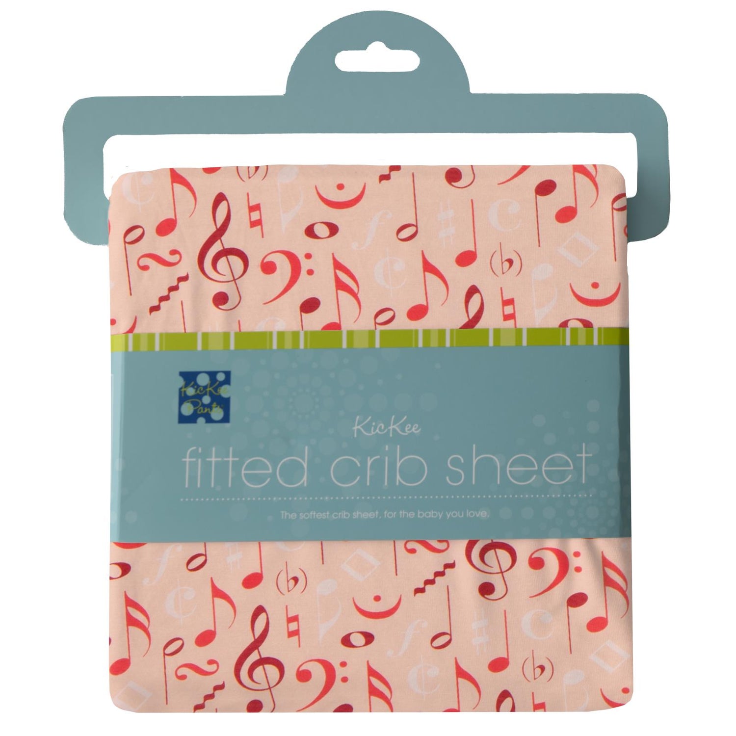 Print Grow with me Crib to Twin Fitted Sheet in Peach Blossom Music Class (152550)