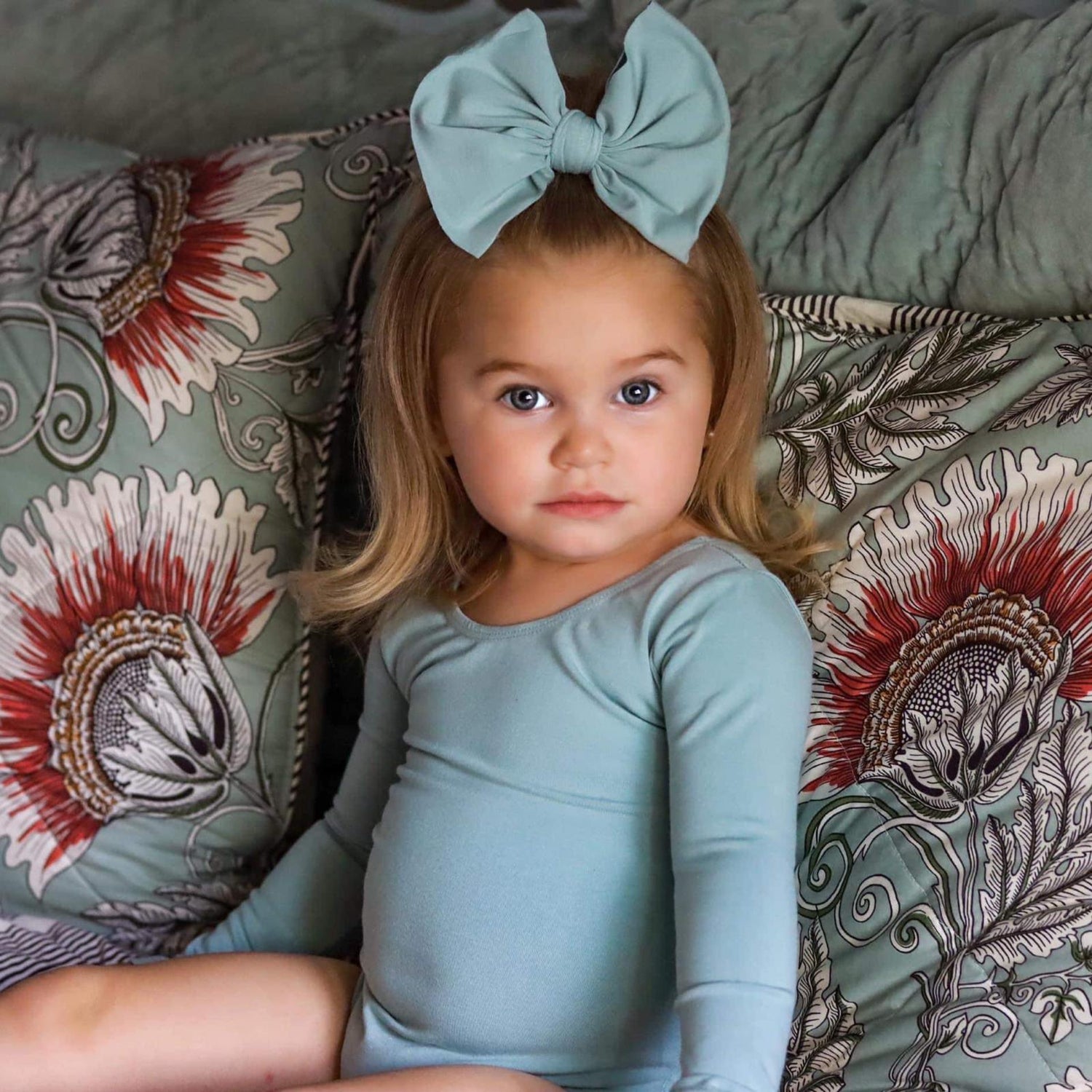 Luxe Head Wrap with Bow in Jade (359854)