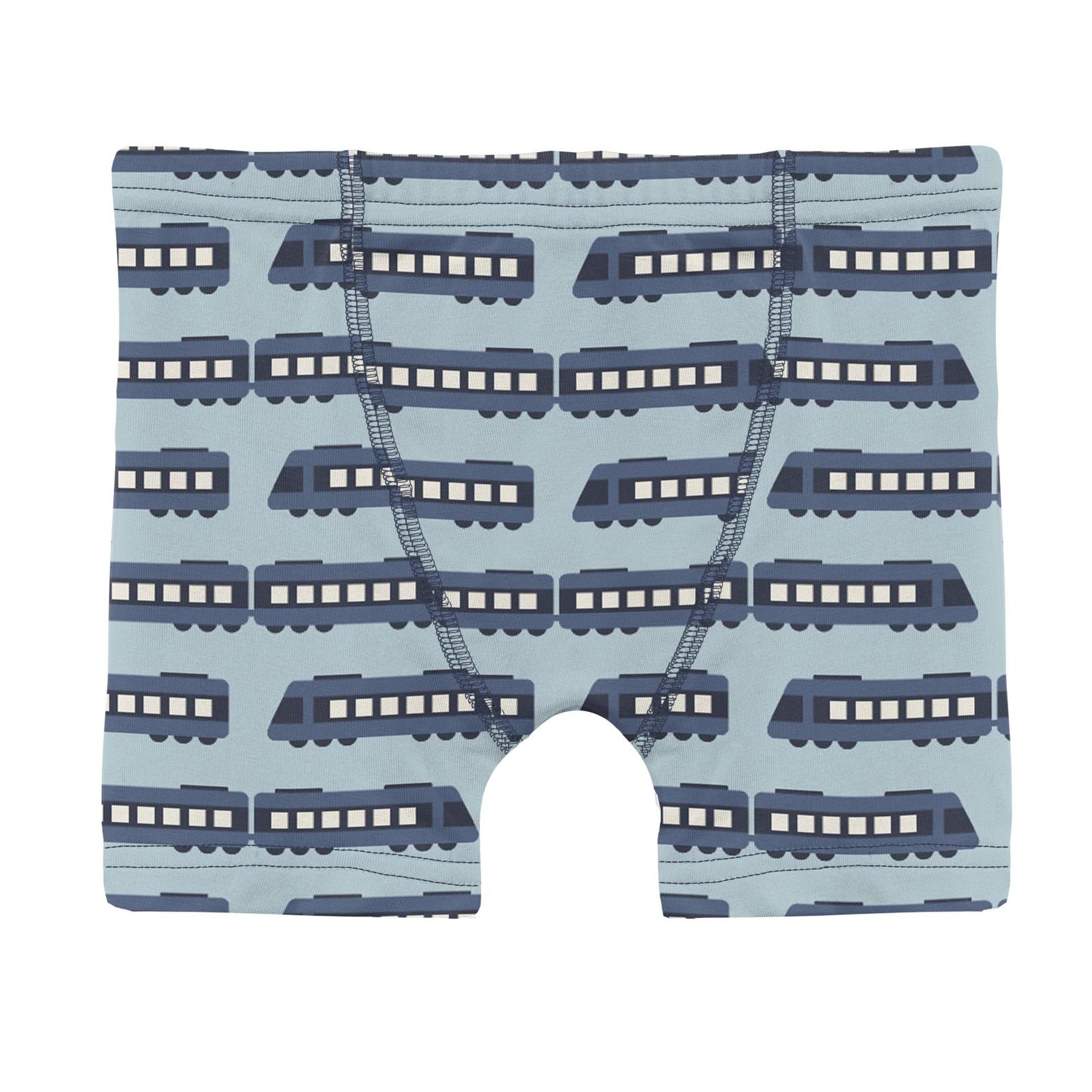 Print Boy's Boxer Brief in Spring Sky London Trains (360896)