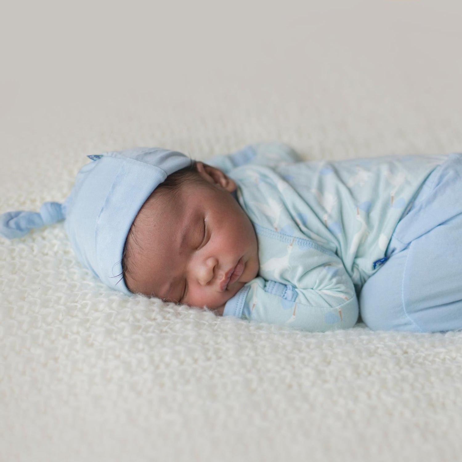 Kimono Newborn Gift Set with Elephant Box in Spring Sky Stork (257909)