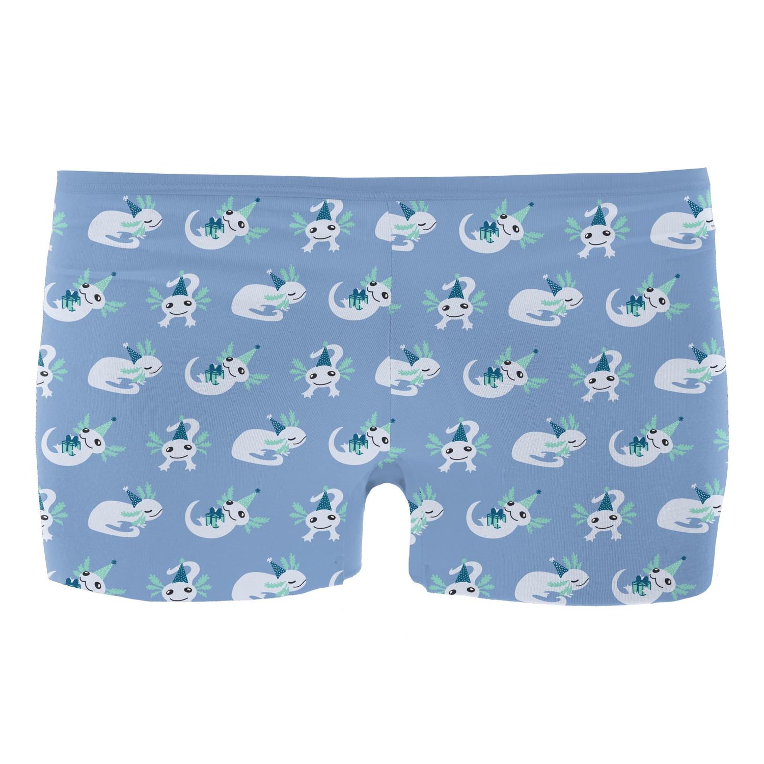 Women's Print Boy Short Underwear in Dream Blue Axolotl Party
