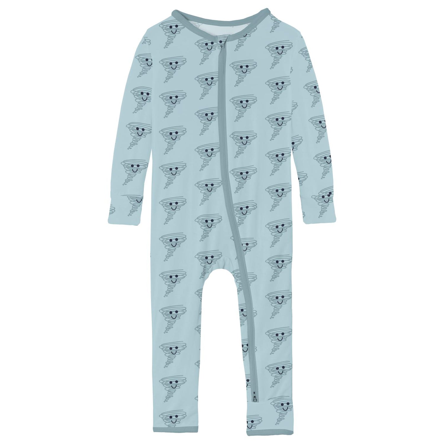 Print Coverall with 2 Way Zipper in Spring Sky Happy Tornado (344031)
