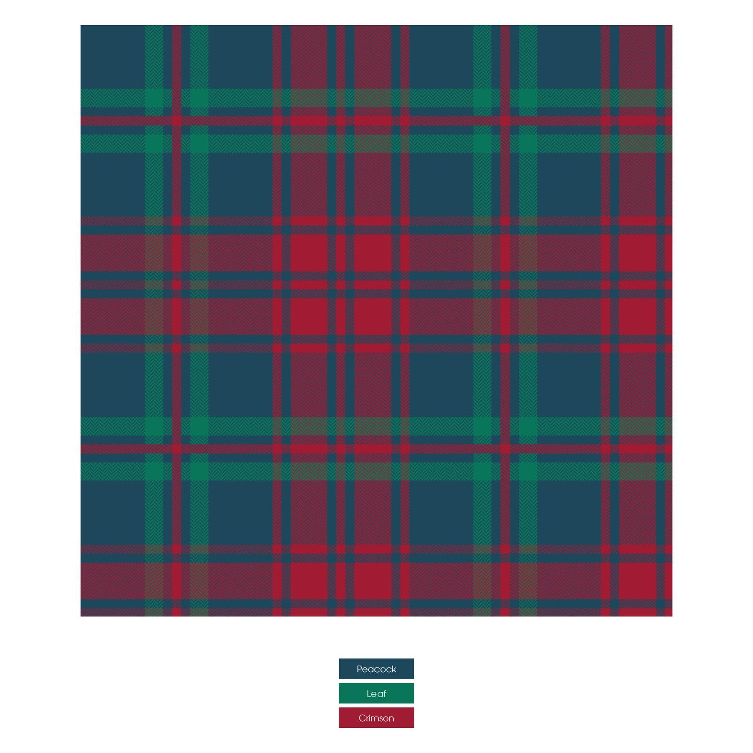 Print Quilted Stocking in Peacock Yeti/Peacock Plaid