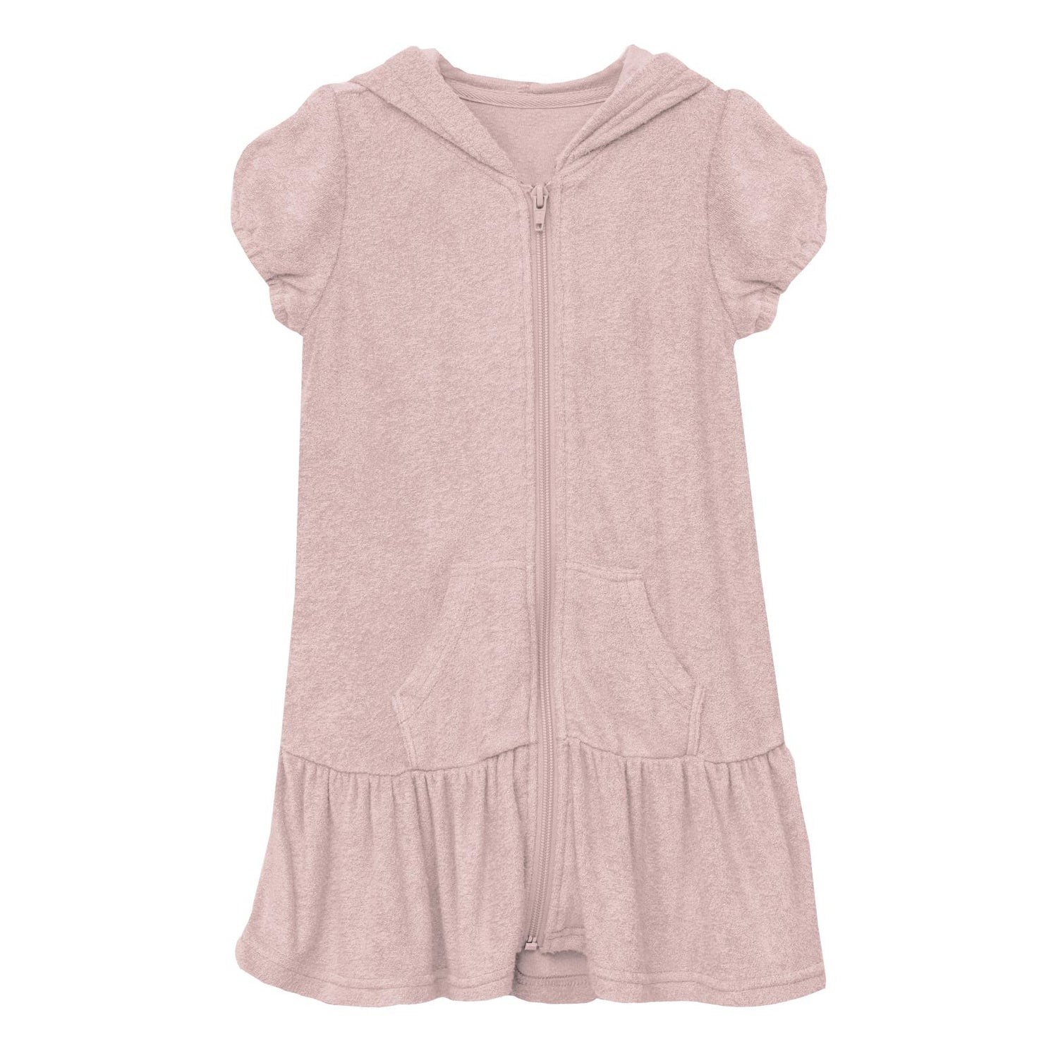 Terry Ruffle Swim Cover-Up in Baby Rose (245565)