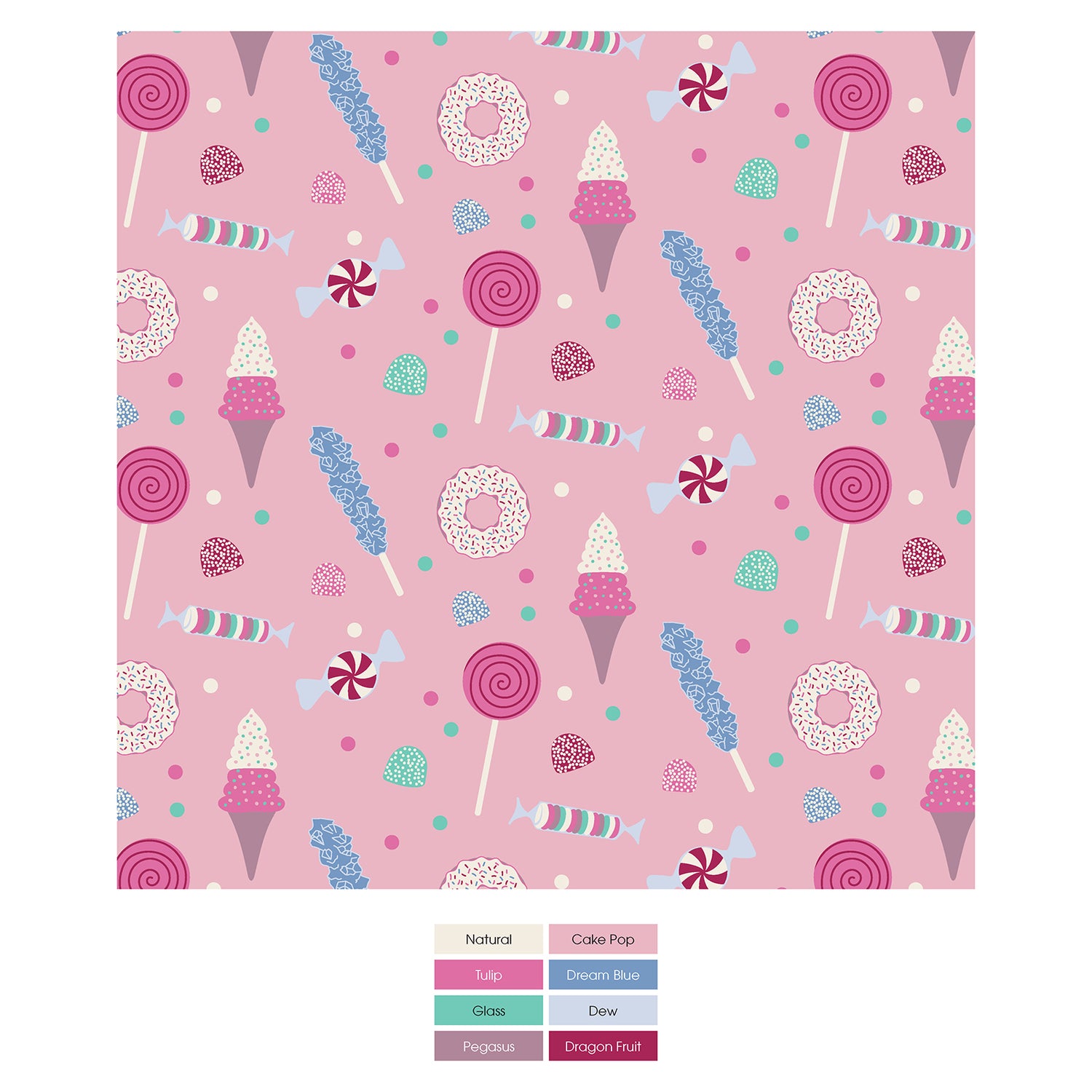 Print Short Sleeve Playtime Outfit Set in Cake Pop Candy Dreams (286215)