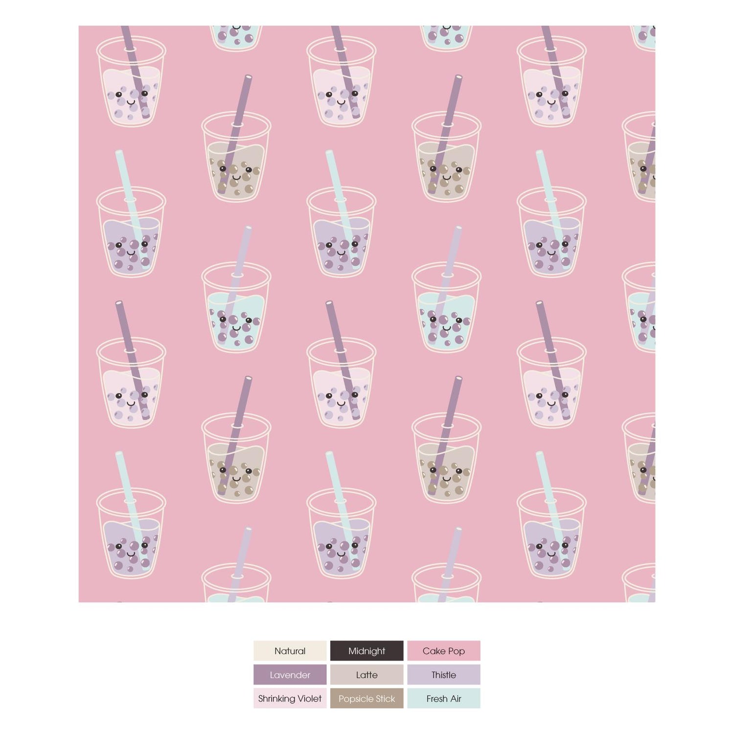 Print Bib Set of 3 in Cake Pop Boba; Lavender Flower Lattice & Thistle Ice Cream Truck (336187)