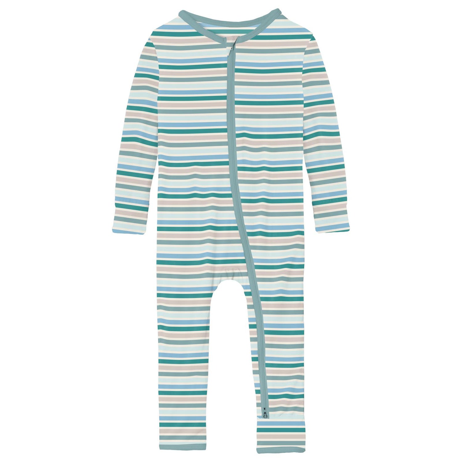 Print Coverall with 2 Way Zipper in Lakeside Stripe (336989)