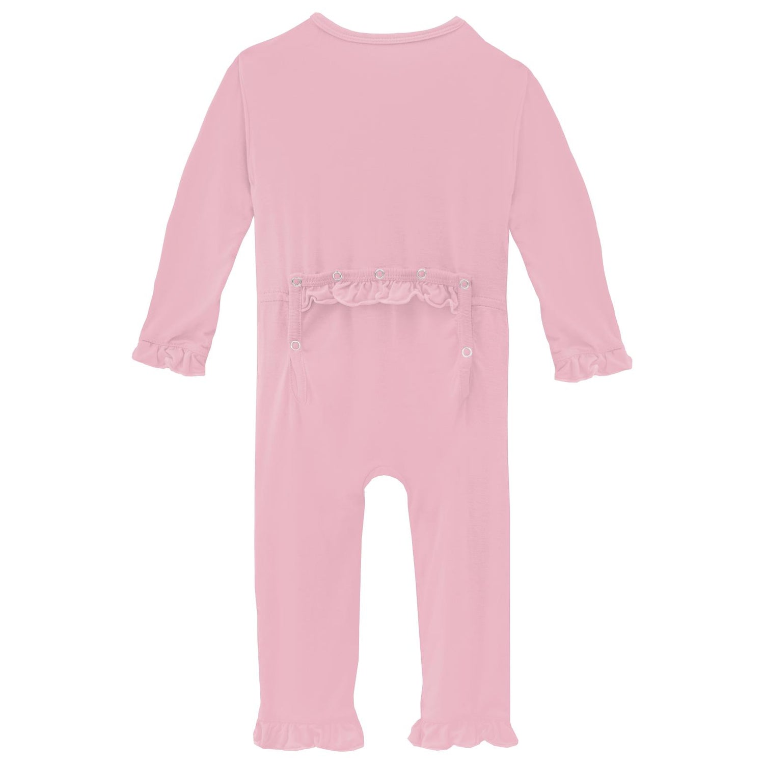 Layette Ruffle Coverall with 2 Way Zipper in Cake Pop (337564)