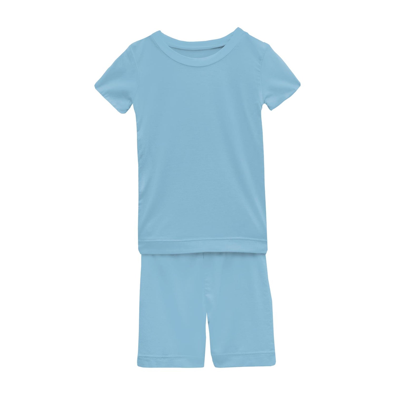 Short Sleeve Pajama Set with Shorts in Seaside Blue (337591)