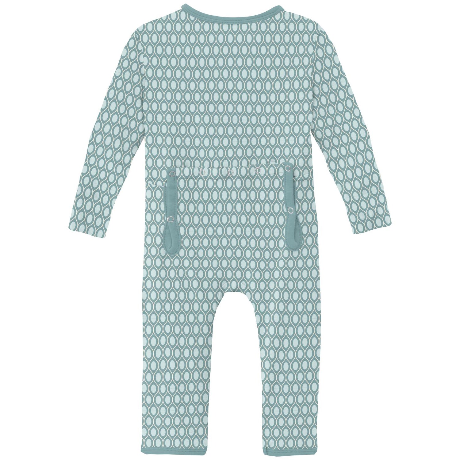 Print Coverall with 2 Way Zipper in Jade Wavy Lattice (338294)