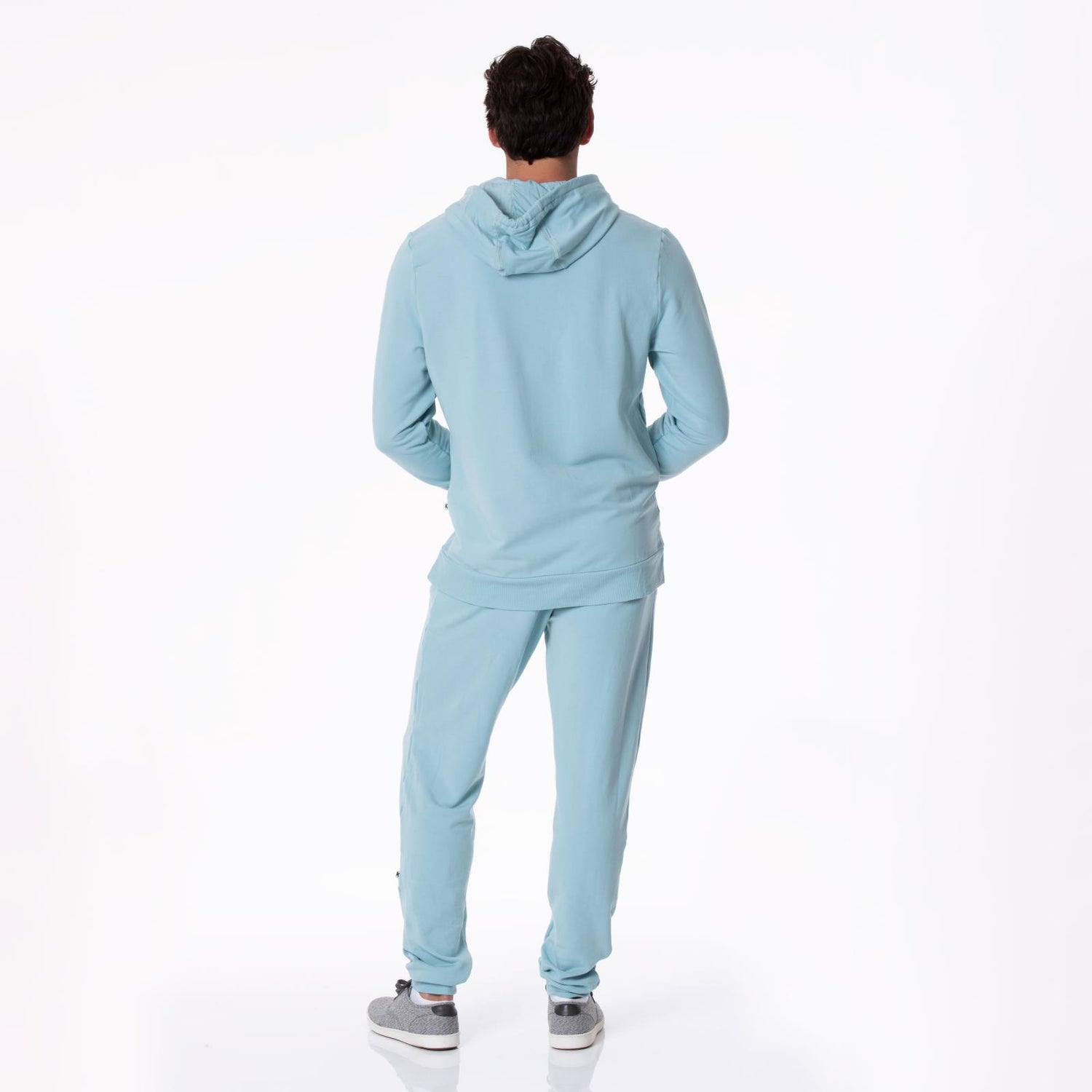 Men's Fleece Joggers in Stormy Sea