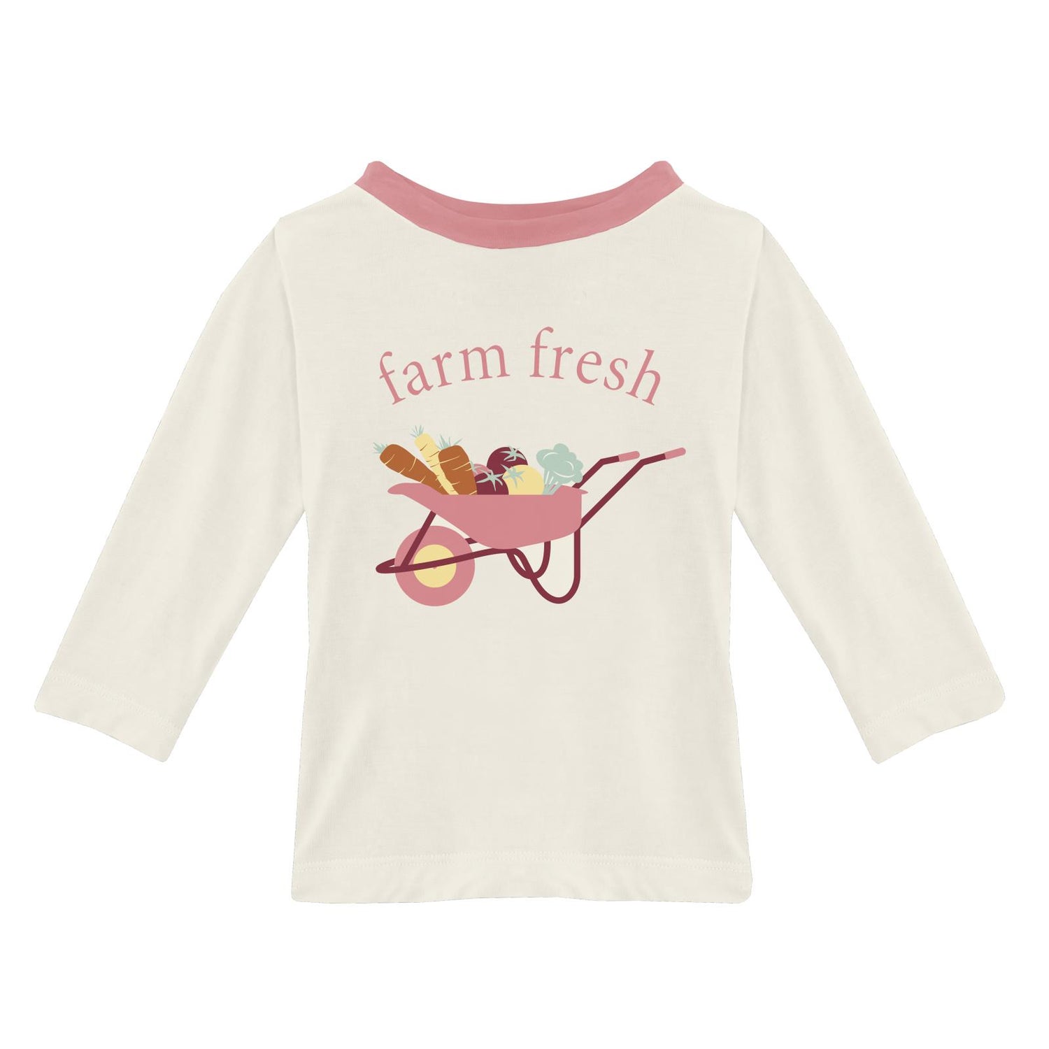 Long Sleeve Graphic Tee in Natural Farm Fresh (198048)
