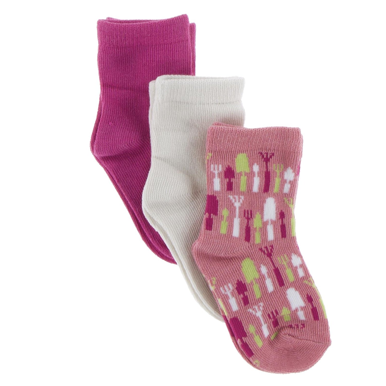 Socks (Set of 3) in Calypso, Natural & Strawberry Garden Tools (352296)