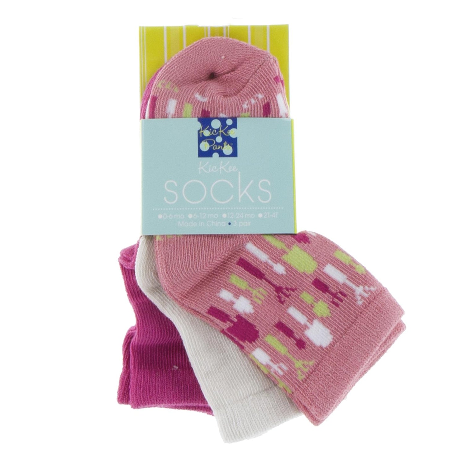 Socks (Set of 3) in Calypso, Natural & Strawberry Garden Tools (352304)