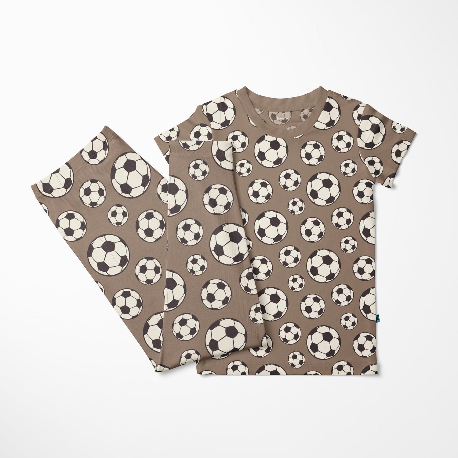 Print Short Sleeve Pajama Set in Portabella Soccer (370113)
