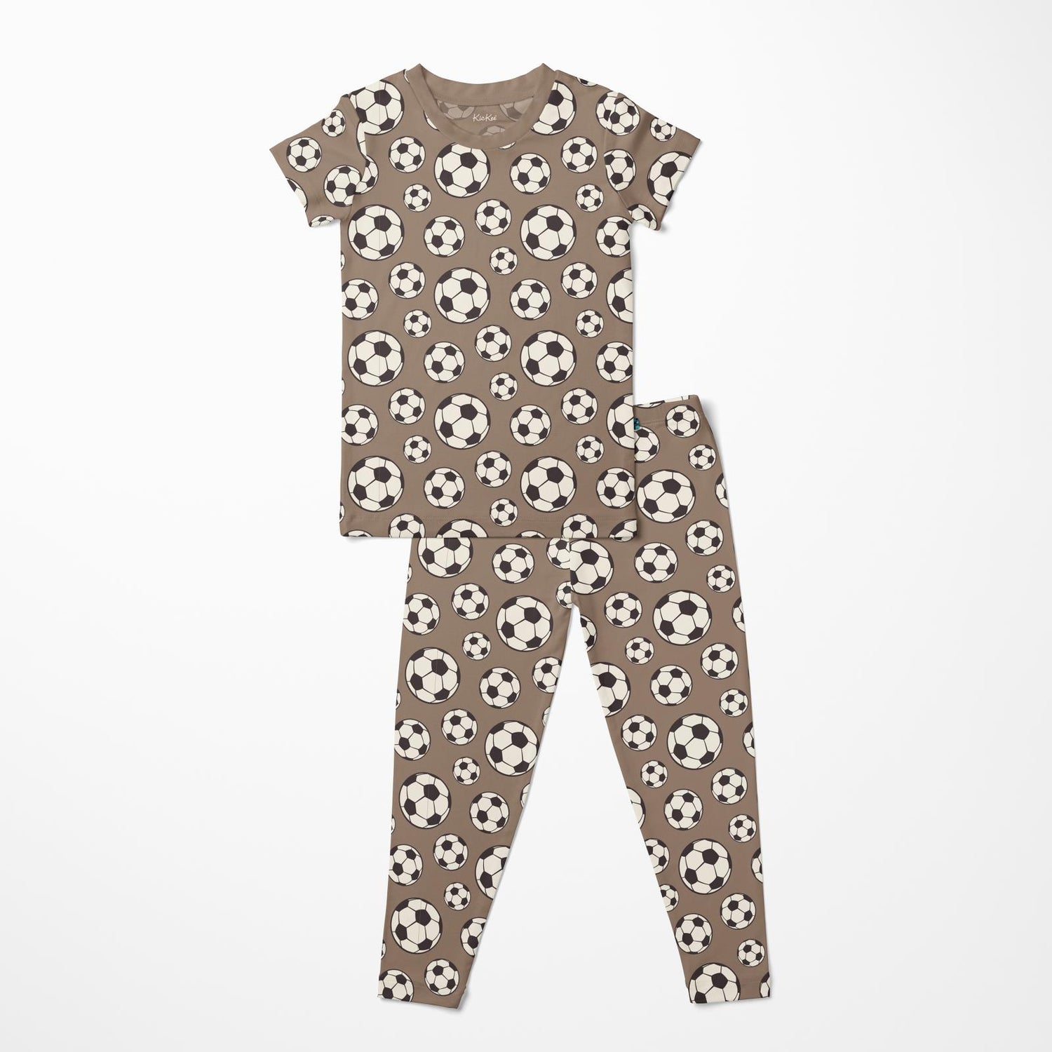 Print Short Sleeve Pajama Set in Portabella Soccer (370122)