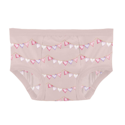 Print Training Pants in Baby Rose Heart Bunting (370682)