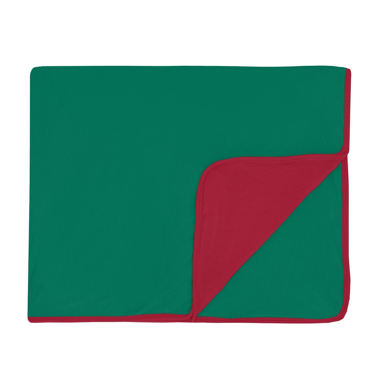 Toddler Blanket in Leaf with Crimson