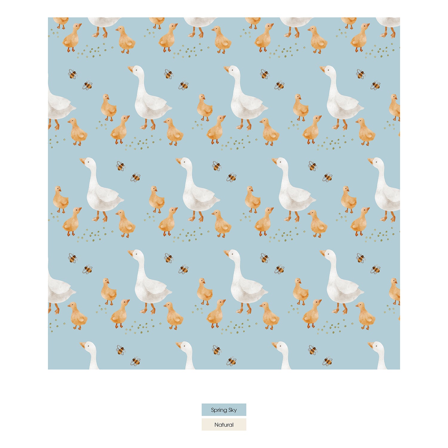 Swaddle Perfect Blanket in Spring Sky Feeding Ducks (340397)