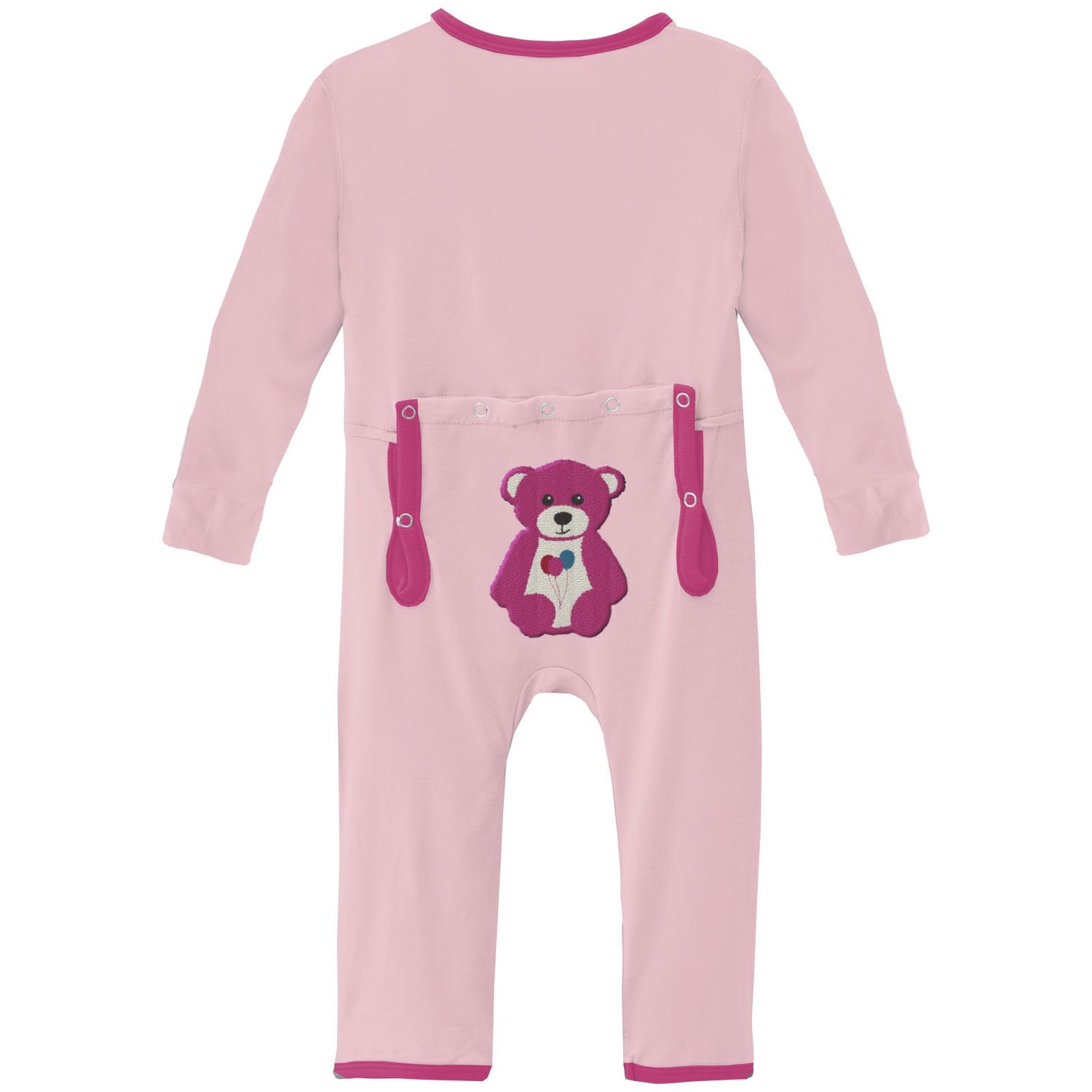 Applique Coverall with 2 Way Zipper in Lotus Happy Teddy (250681)