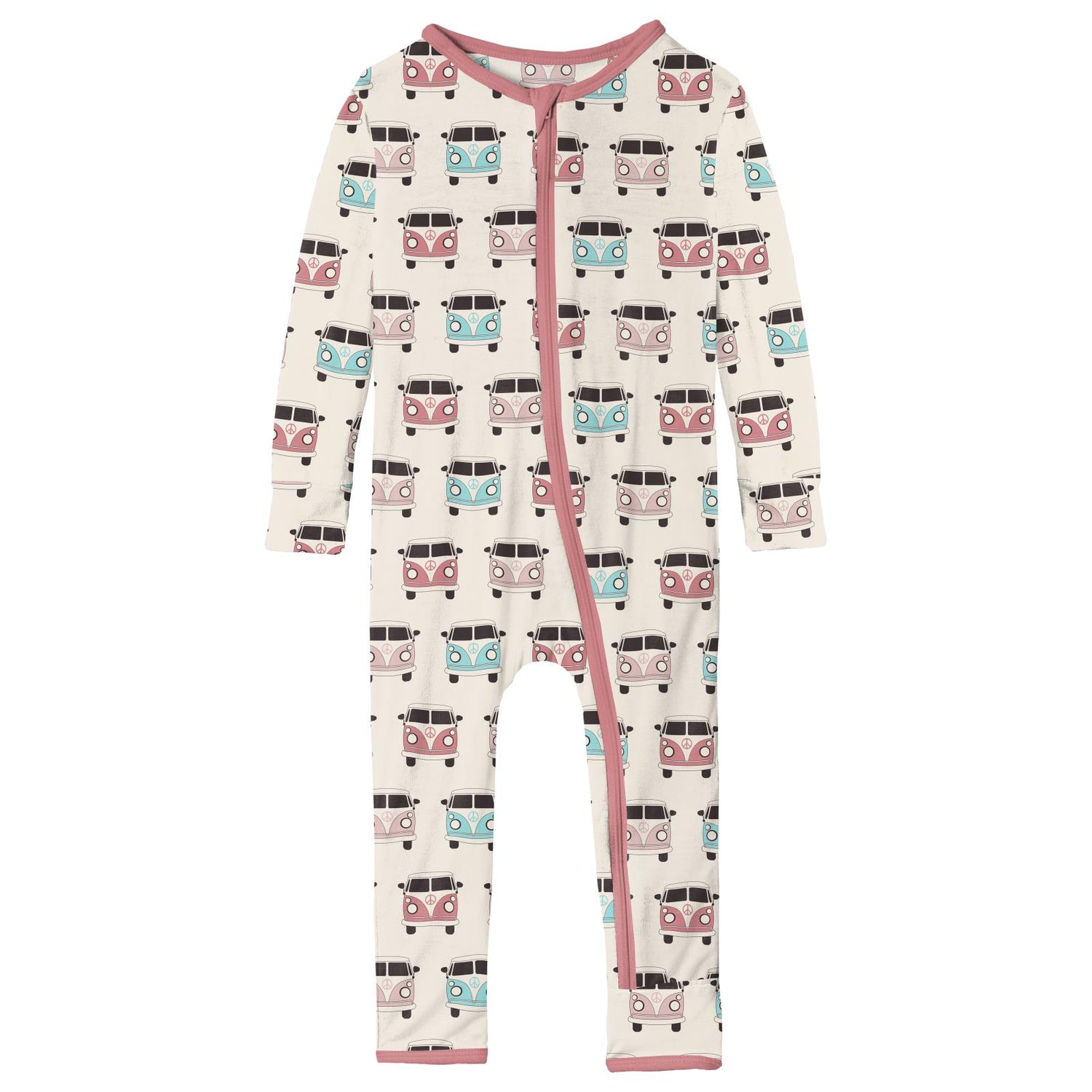 Print Coverall with Zipper in Natural Vintage Vans (245106)