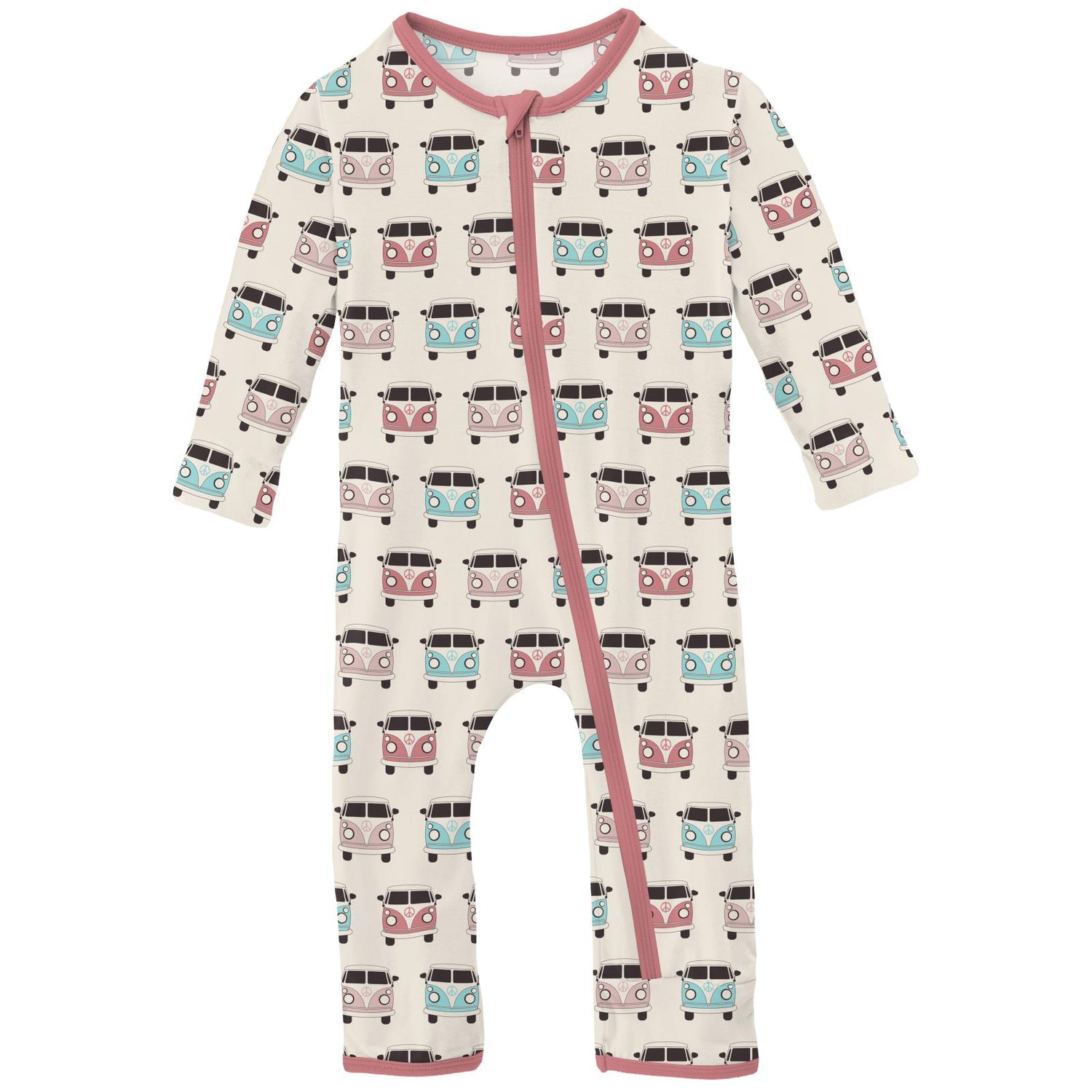 Print Coverall with Zipper in Natural Vintage Vans (243856)