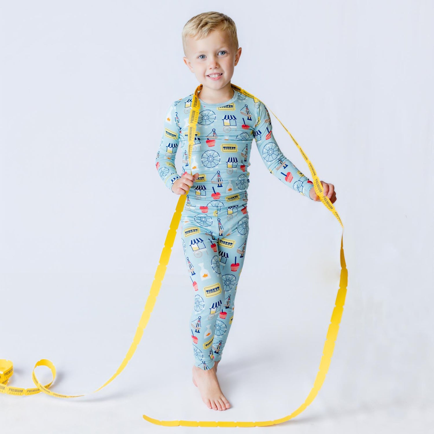Print Long Sleeve Pajama Set in Stormy Sea Fall Fair (364203)