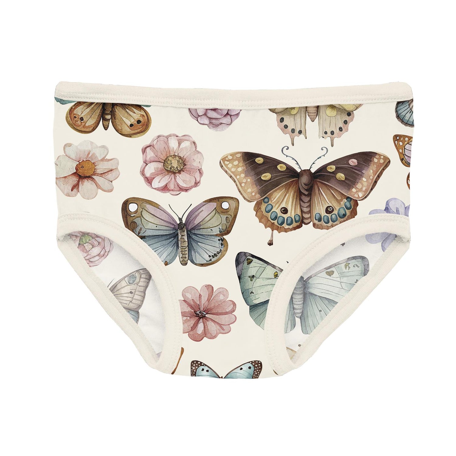 Print Girl's Underwear in Botanical Butterflies (375172)