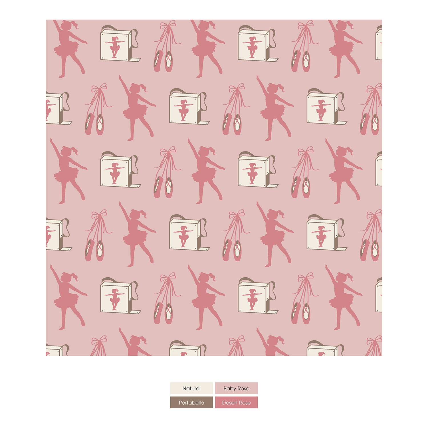 Print Muffin Ruffle Footie with 2 Way Zipper in Baby Rose Ballet Dancers (355121)