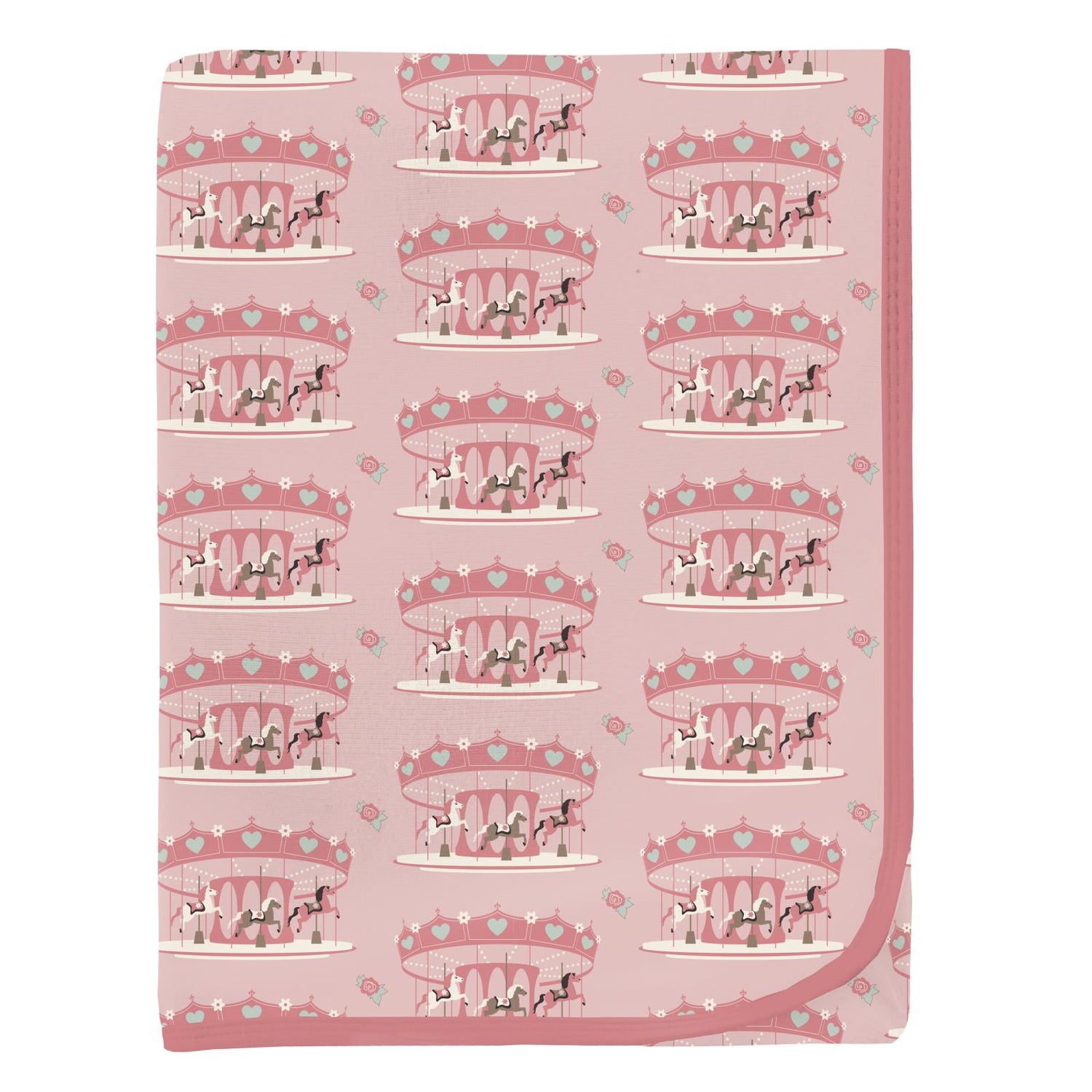 Print Swaddling Blanket in Baby Rose Fair Carousel (358326)