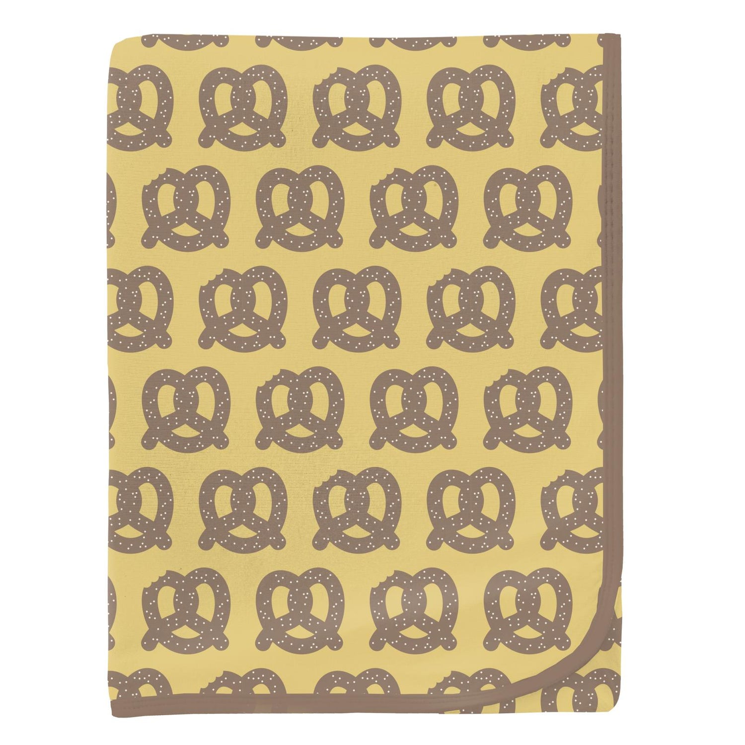 Print Swaddling Blanket in Flax Giant Pretzel (358329)