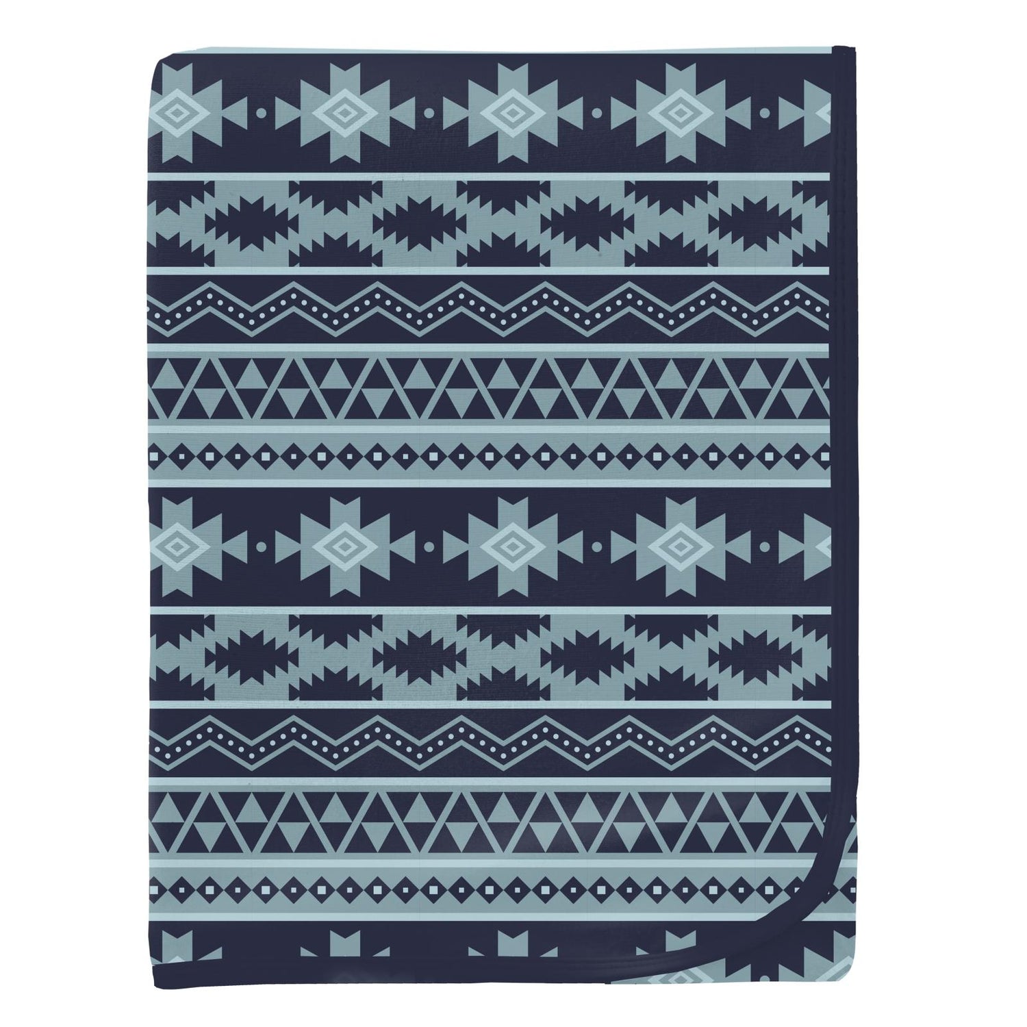 Print Swaddling Blanket in Peacoat Mayan Print (358331)