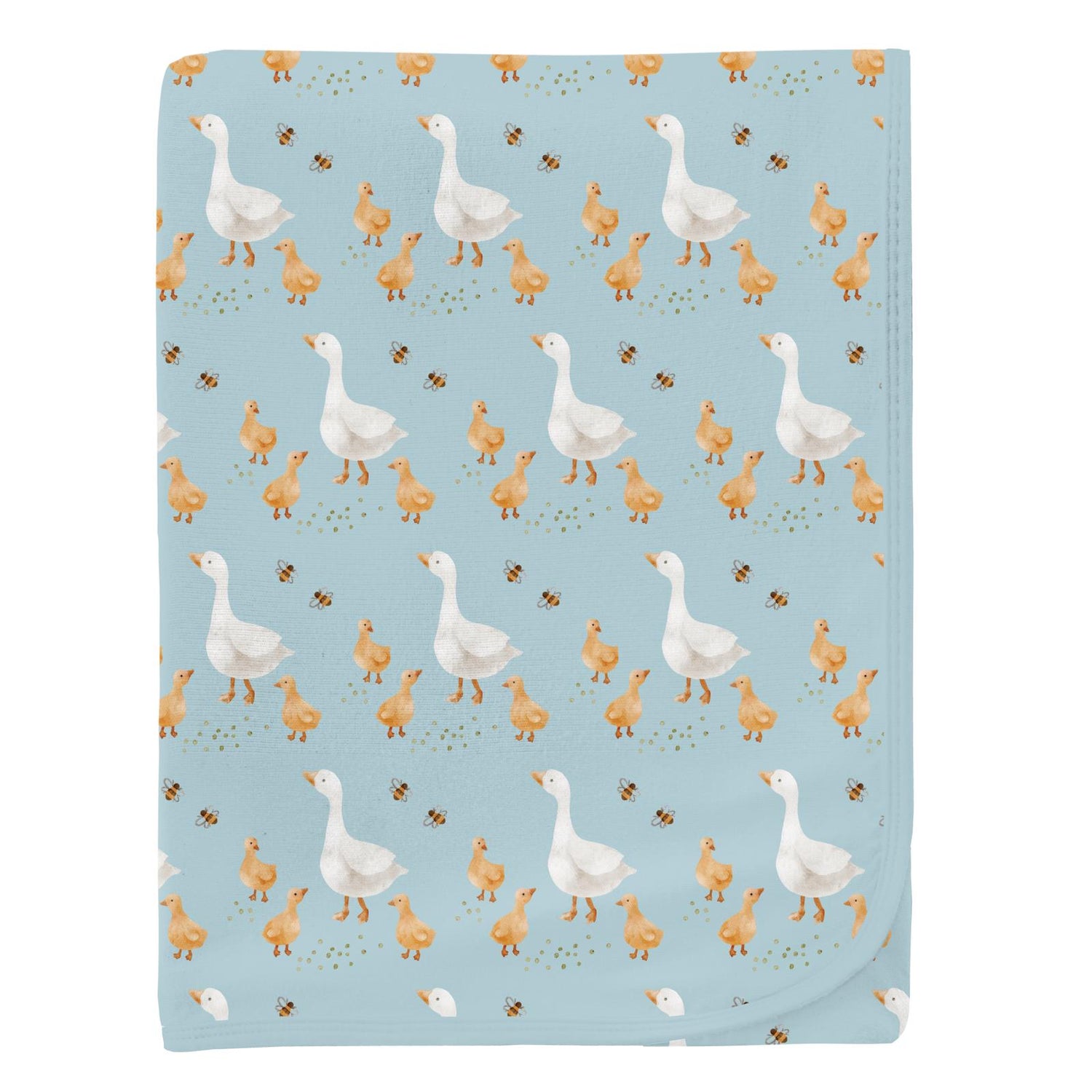 Print Swaddling Blanket in Spring Sky Feeding Ducks (358350)