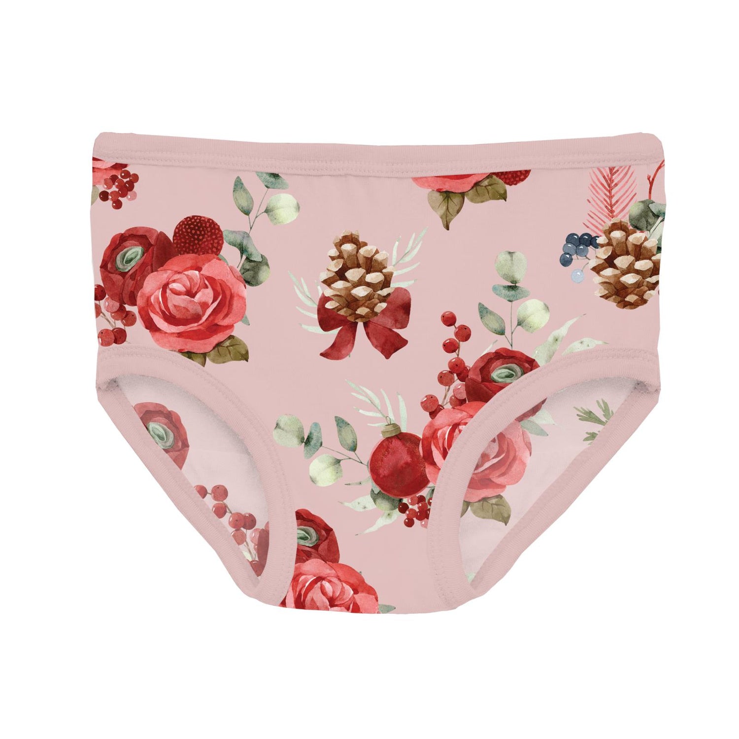 Print Girl's Underwear in Baby Rose Holiday Floral (342820)