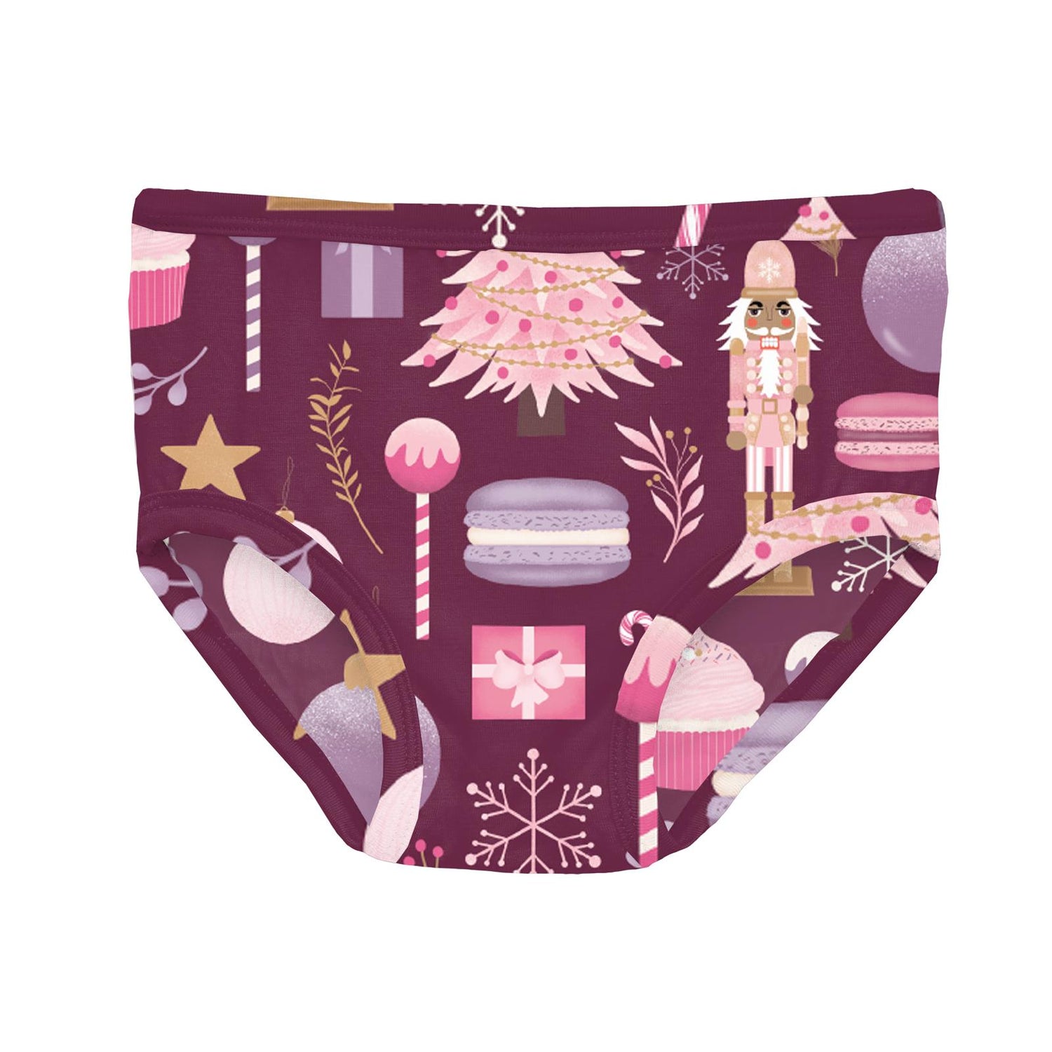 Print Girl's Underwear Set of 3 in Melody Sugar Plum, Desert Rose & Natural Silly Penguins (342886)