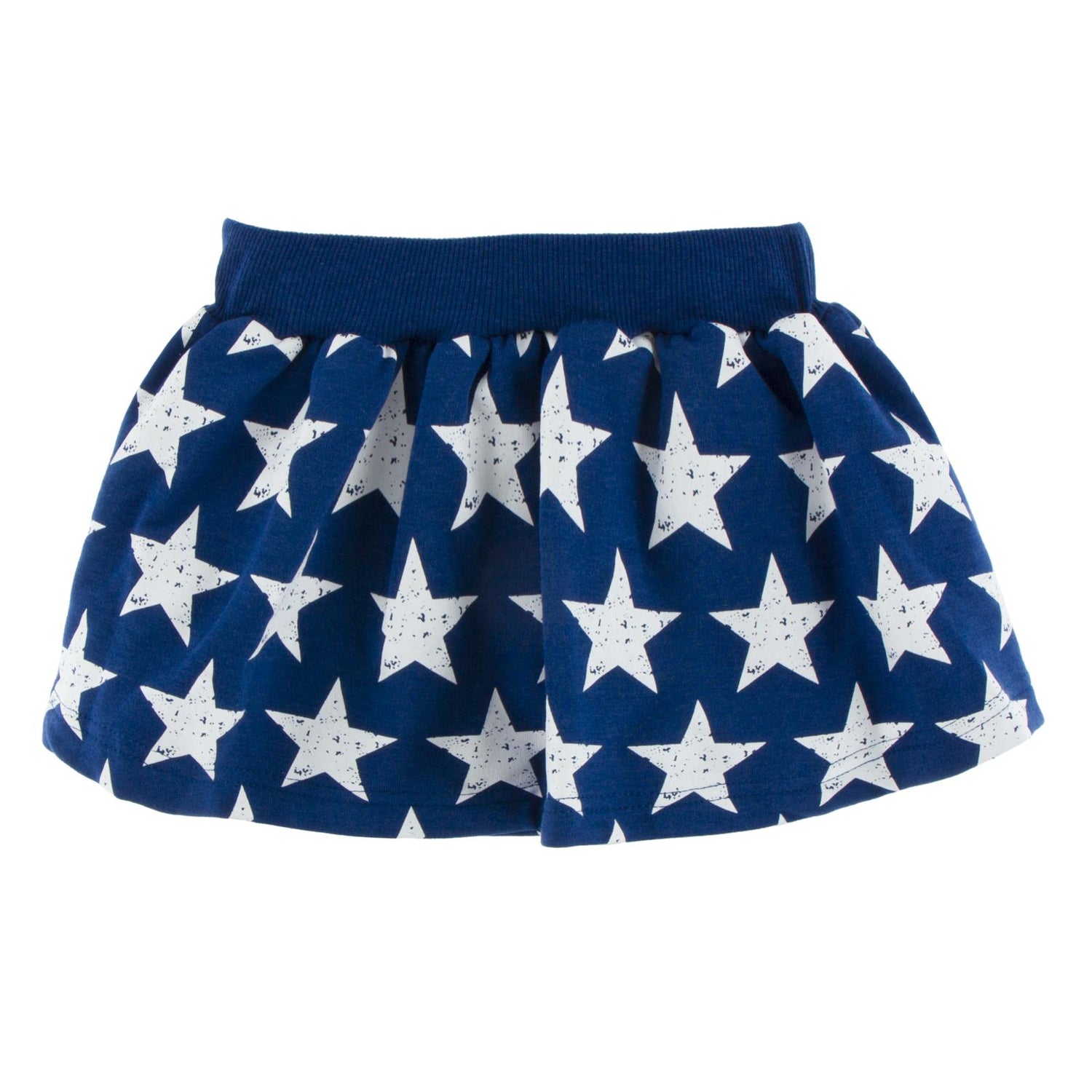 Print Fleece Skirt in Flag Blue Vintage Stars (185230)