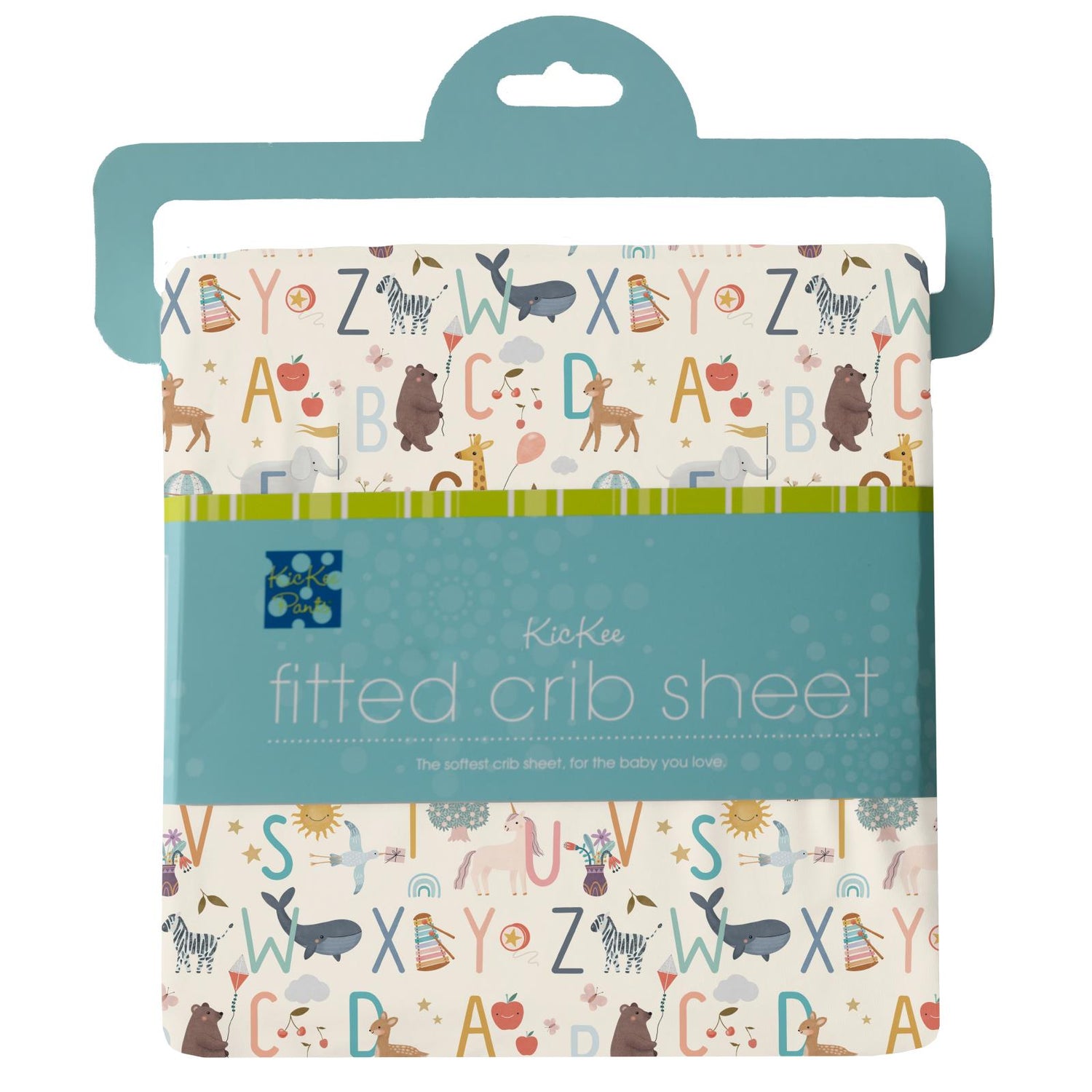 Print Grow with me Crib to Twin Fitted Sheet in Animal Alphabet (350478)