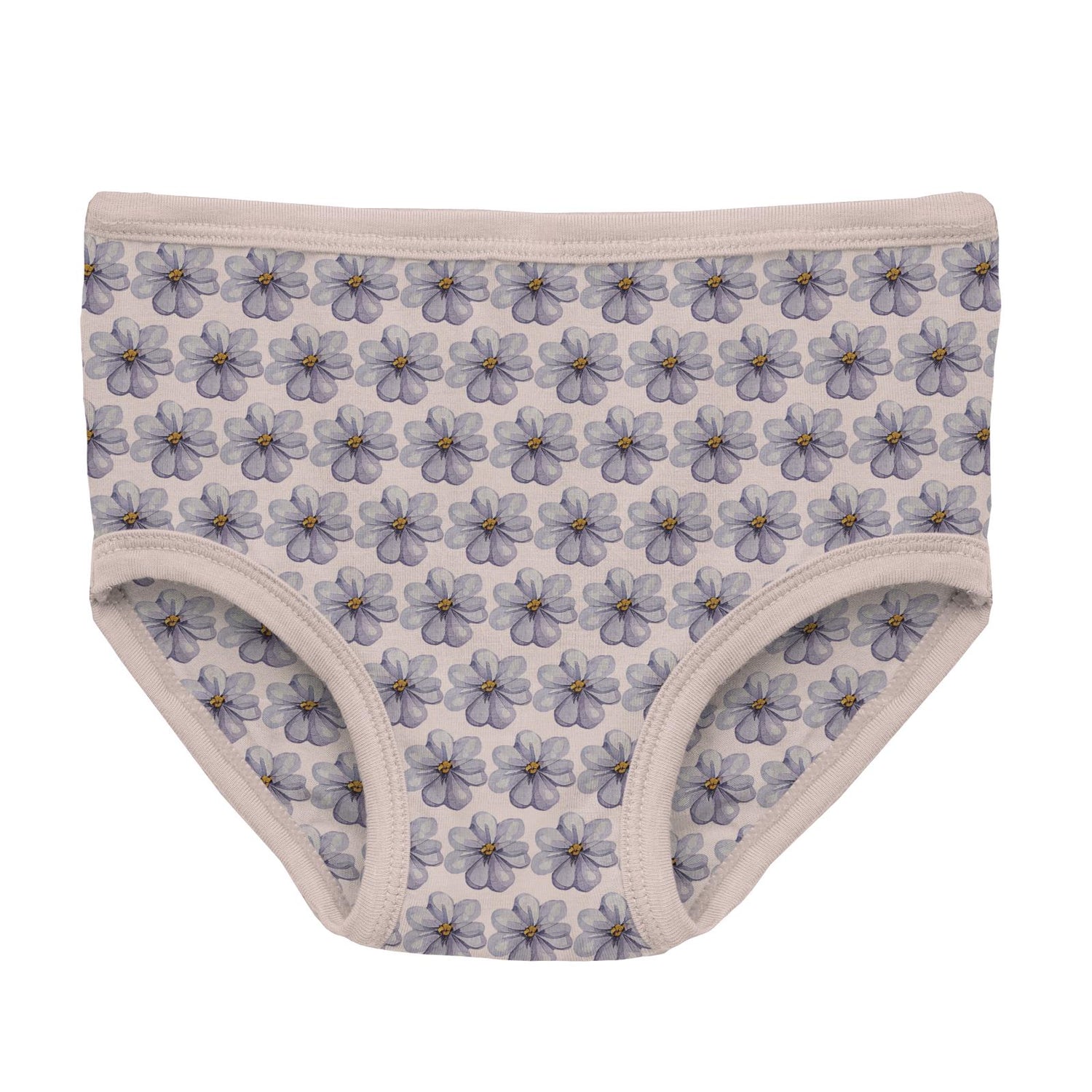 Print Girl's Underwear Set of 3 in Shrinking Violet Summer Flowers, Sweet Pea & Lavender Bliss Stripe (374019)