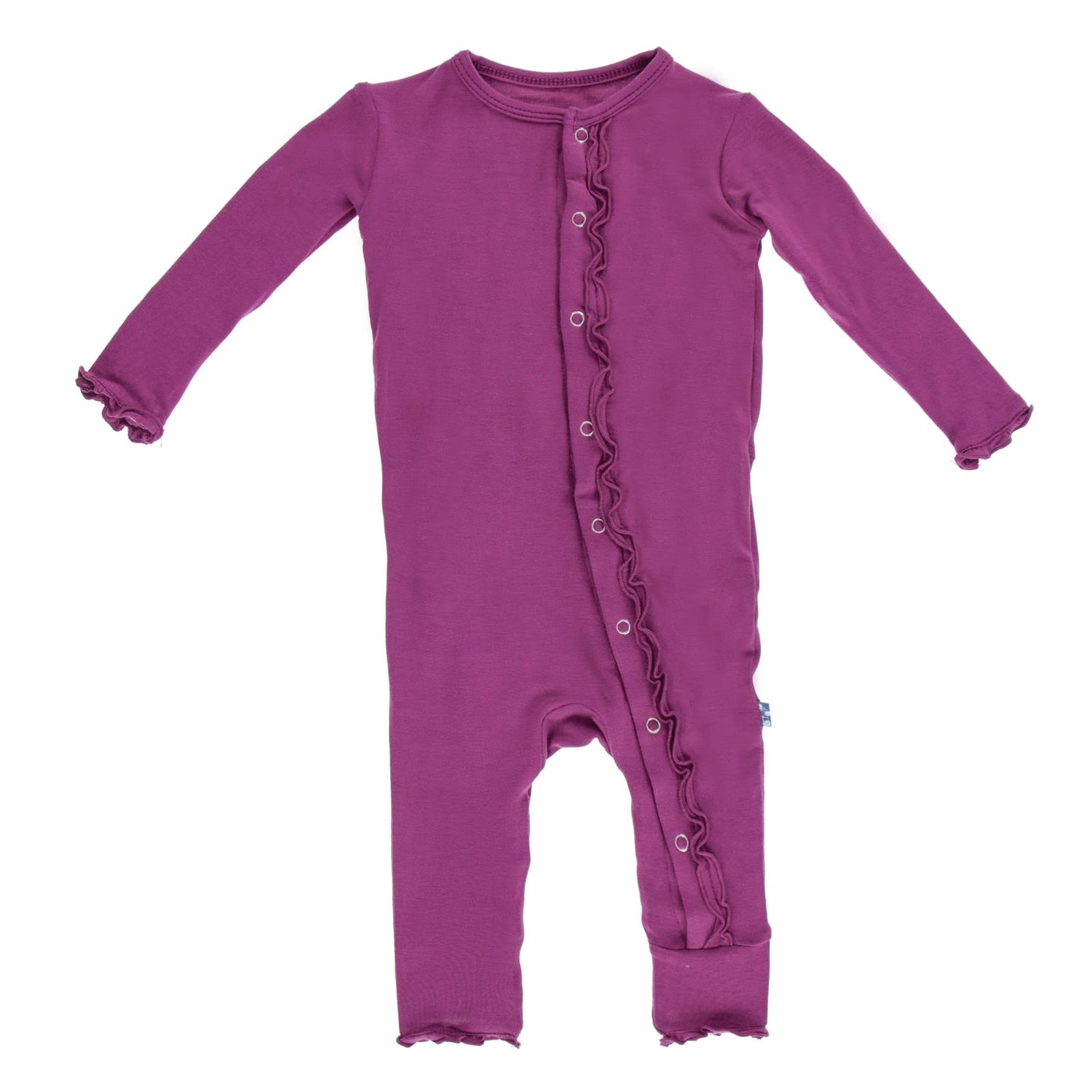 Muffin Ruffle Coverall with Snaps in Orchid