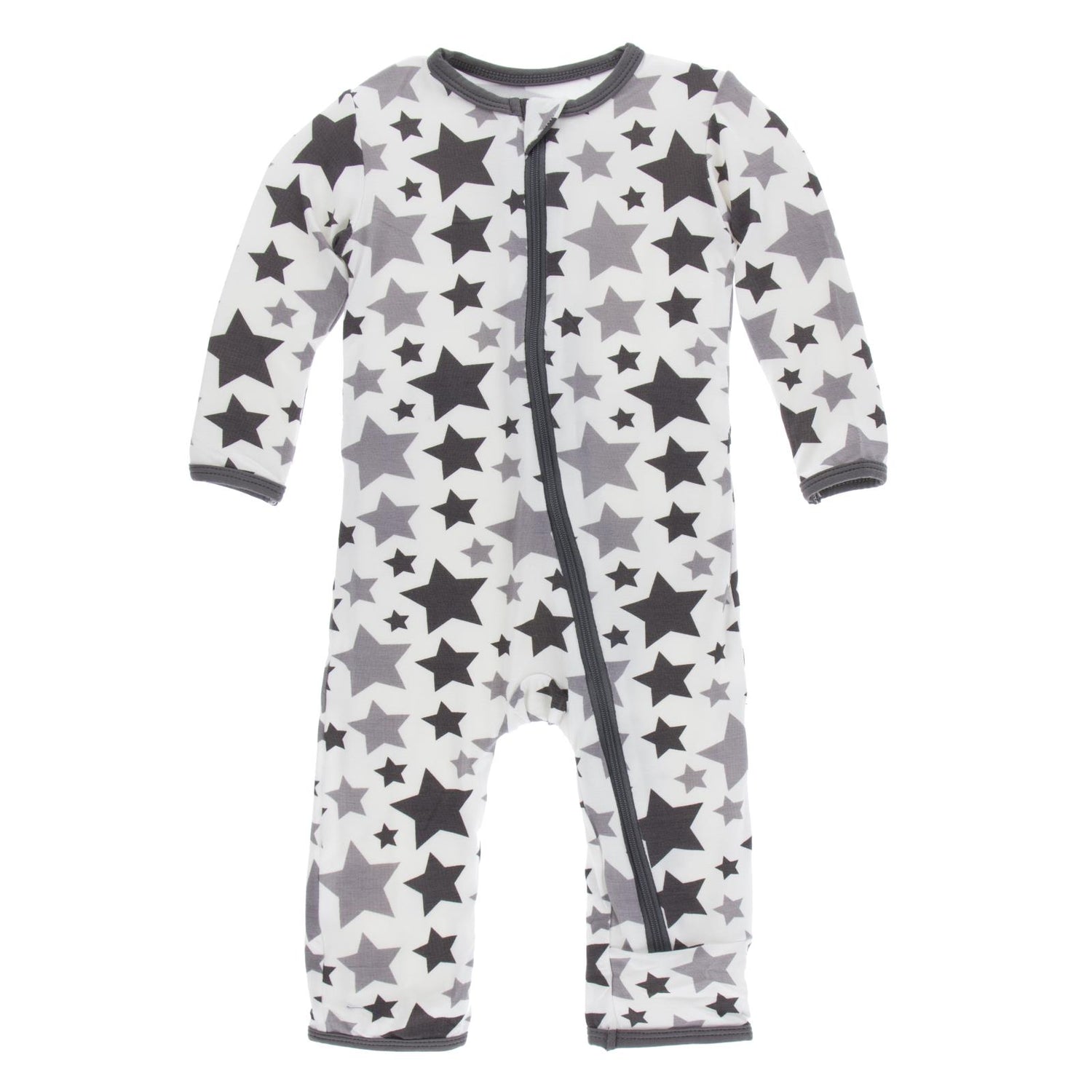 Print Coverall with Zipper in Feather/Rain Stars