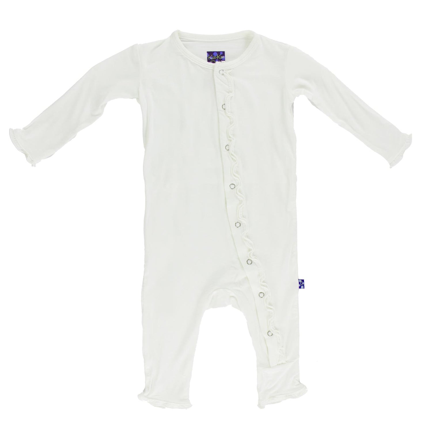 Basic Muffin Ruffle Coverall in Natural