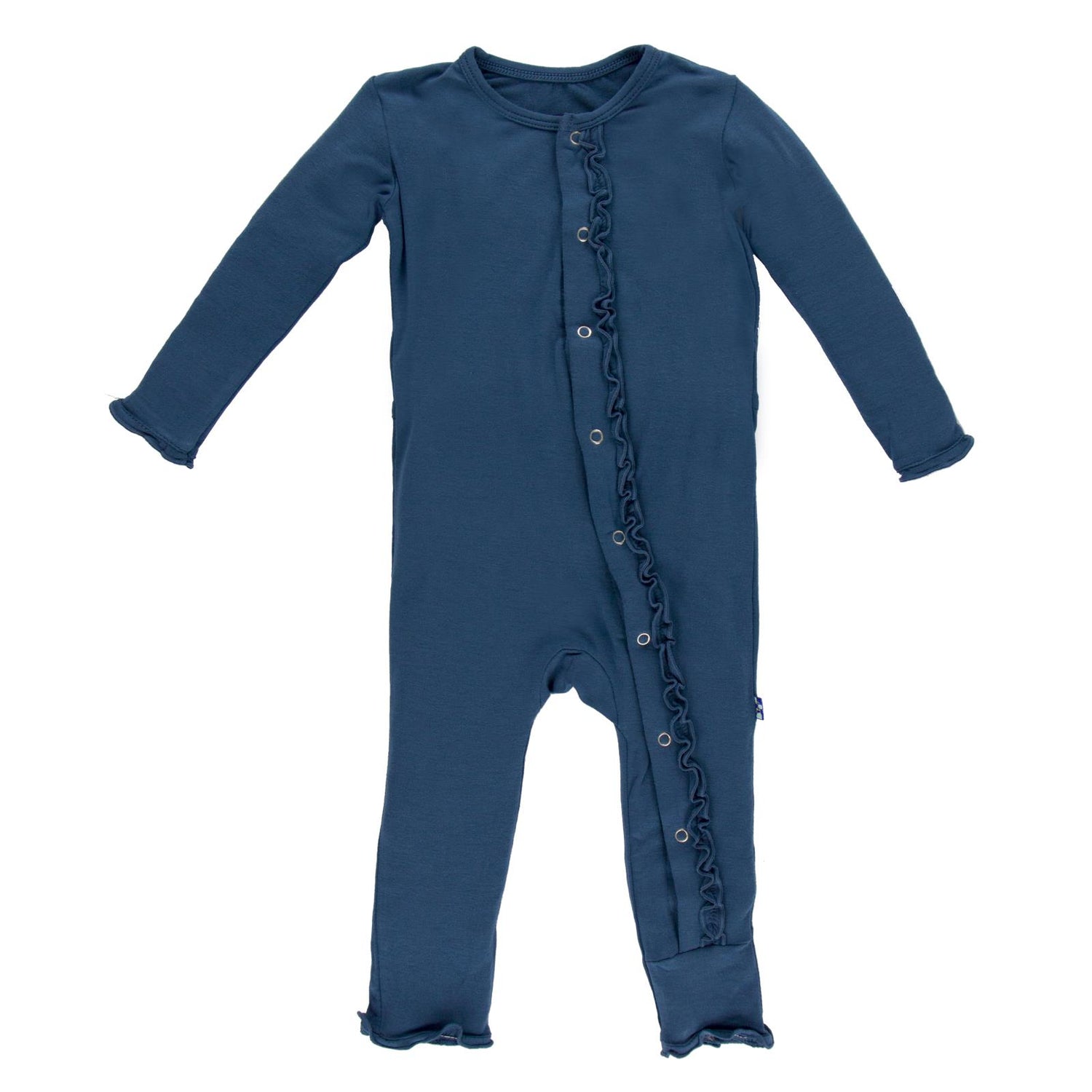 Muffin Ruffle Coverall with Snaps in Twilight