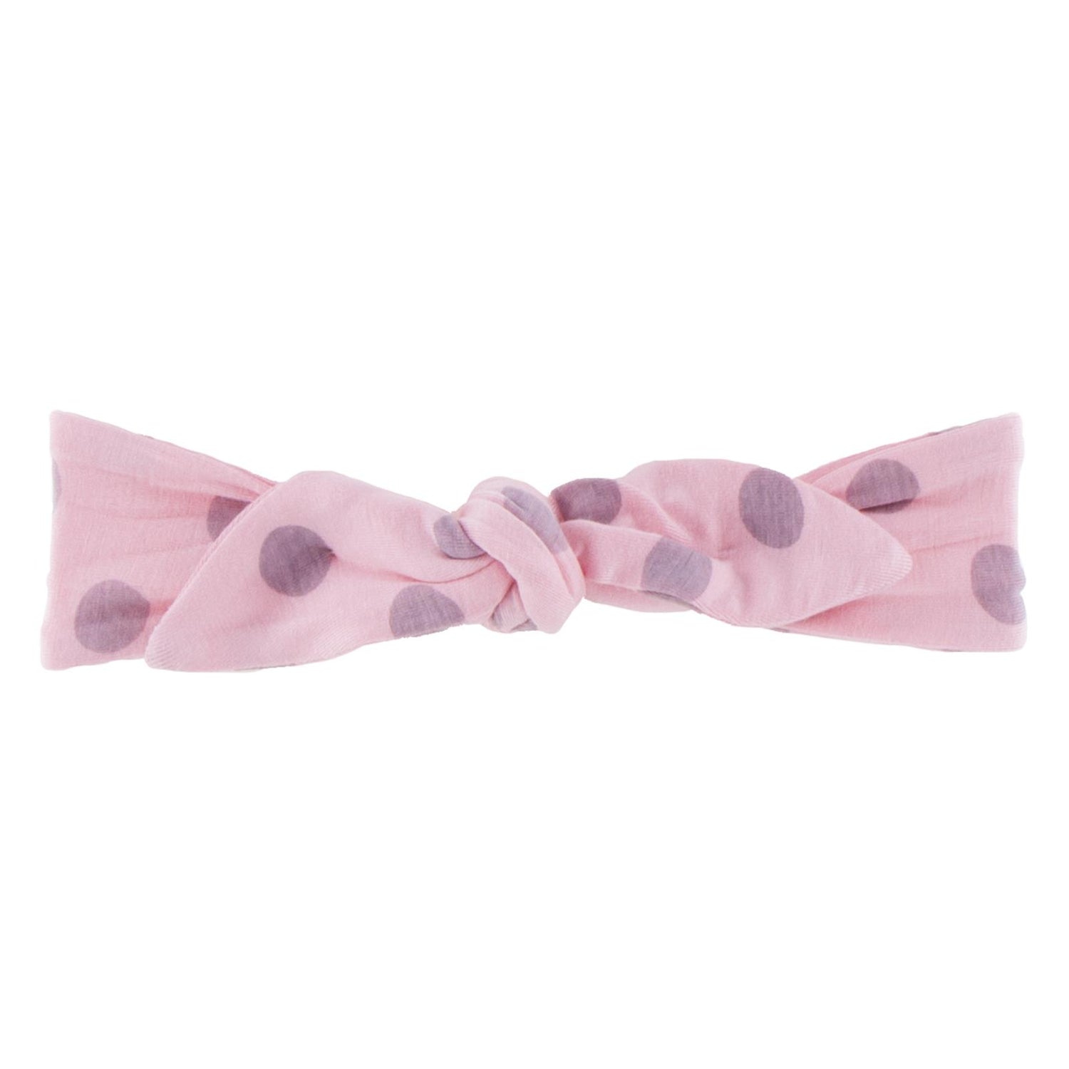 Print Bow Headband in Lotus with Feather Dot