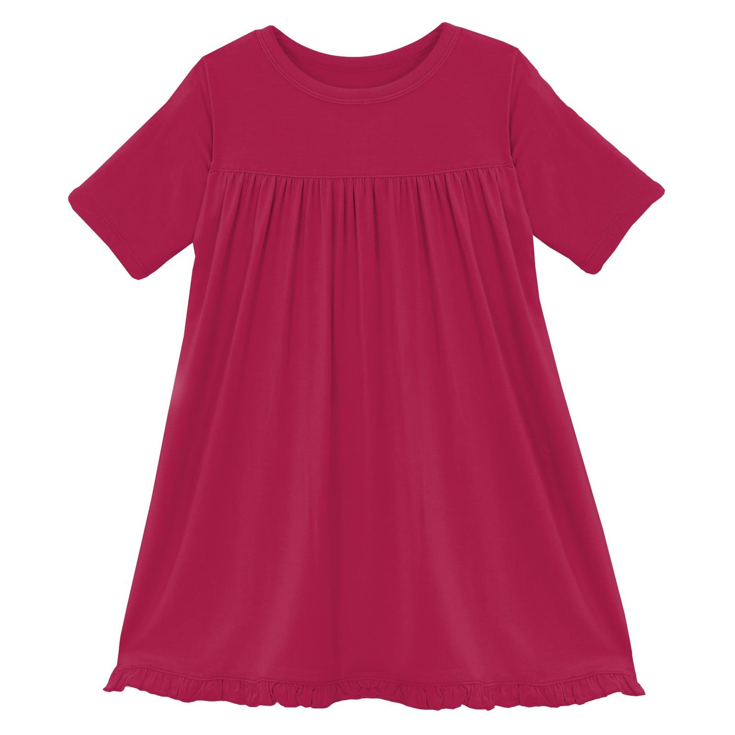 Classic Short Sleeve Swing Dress in Rhododendron