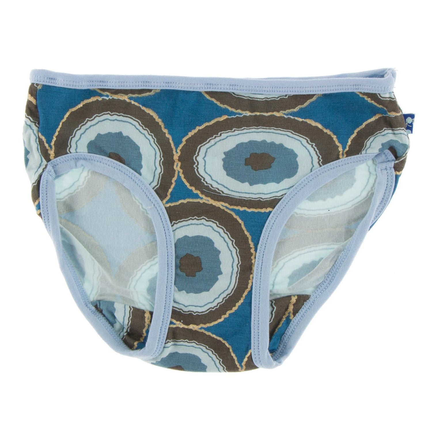 Print Underwear in Heritage Blue Agate Slices with Pond Trim