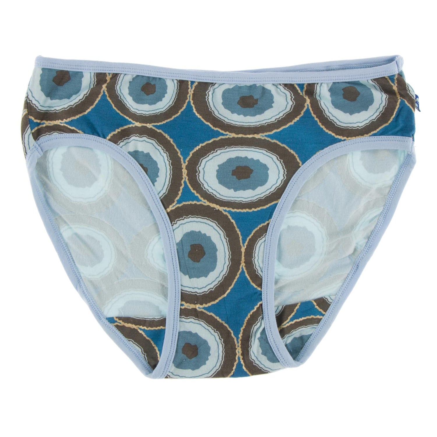 Print Underwear in Heritage Blue Agate Slices with Pond Trim